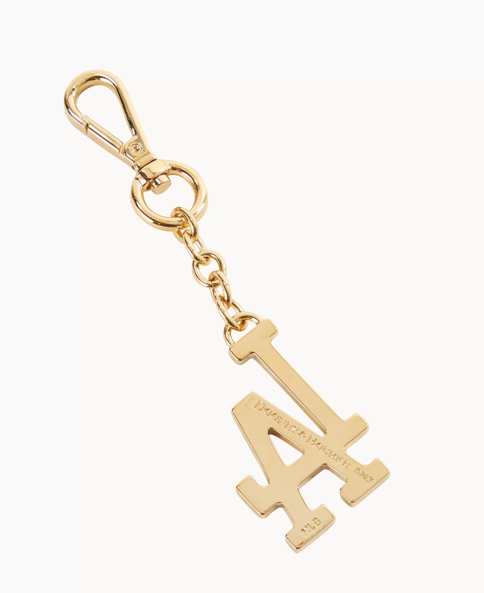 Key Keepers & Charms>Dooney & Bourke MLB Los Angeles Dodgers Pendant Key Chain Gold