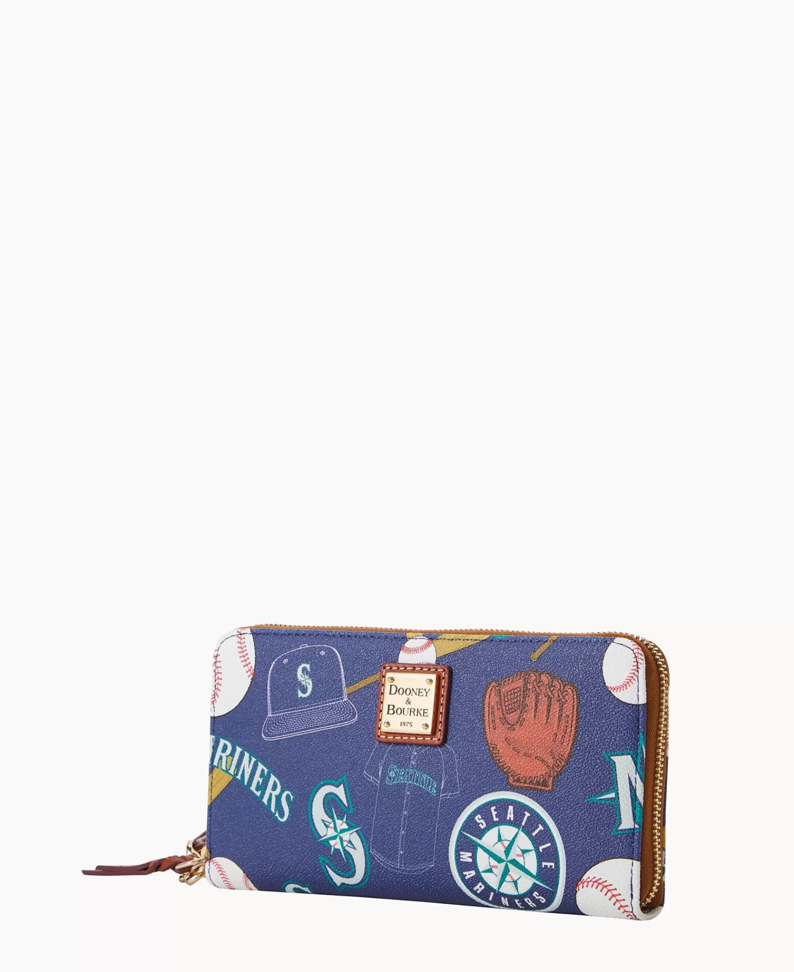 Wristlets | Wallets>Dooney & Bourke MLB Mariners Large Zip Around Wristlet Navy