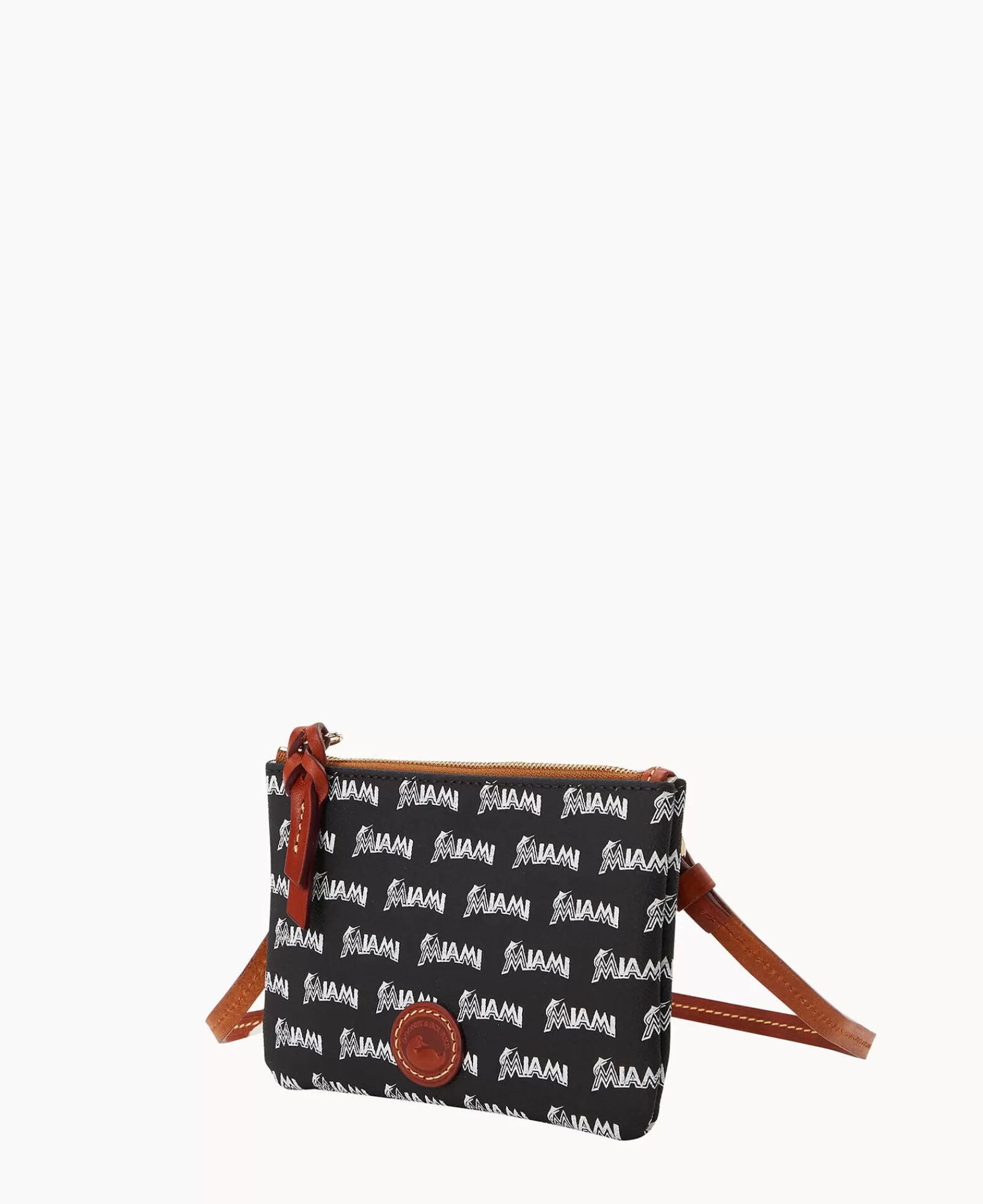 Shoulder Bags | Crossbodies>Dooney & Bourke MLB Marlins Top Zip Crossbody Black