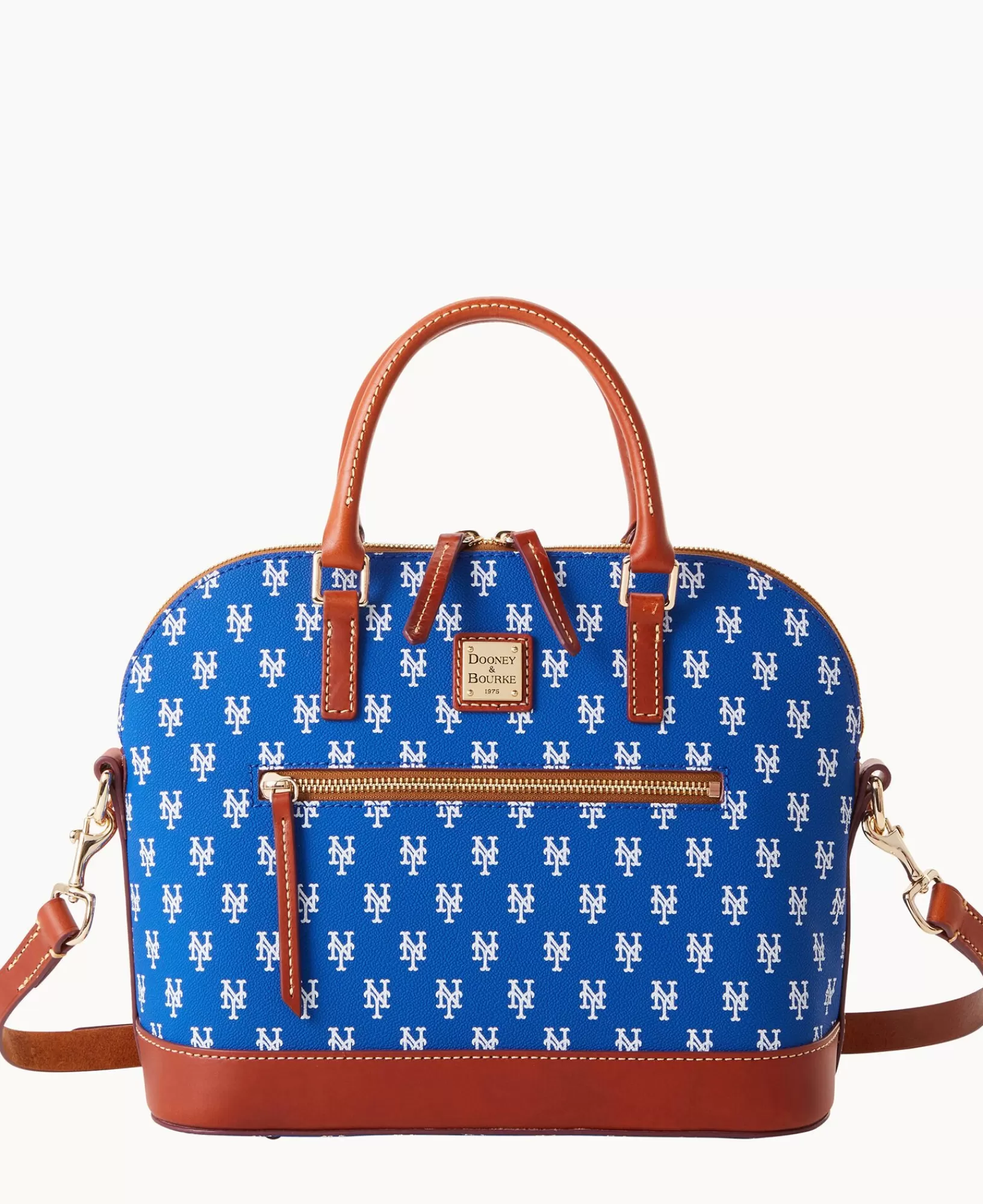 Shoulder Bags | Satchels>Dooney & Bourke MLB Mets Domed Zip Satchel Blue