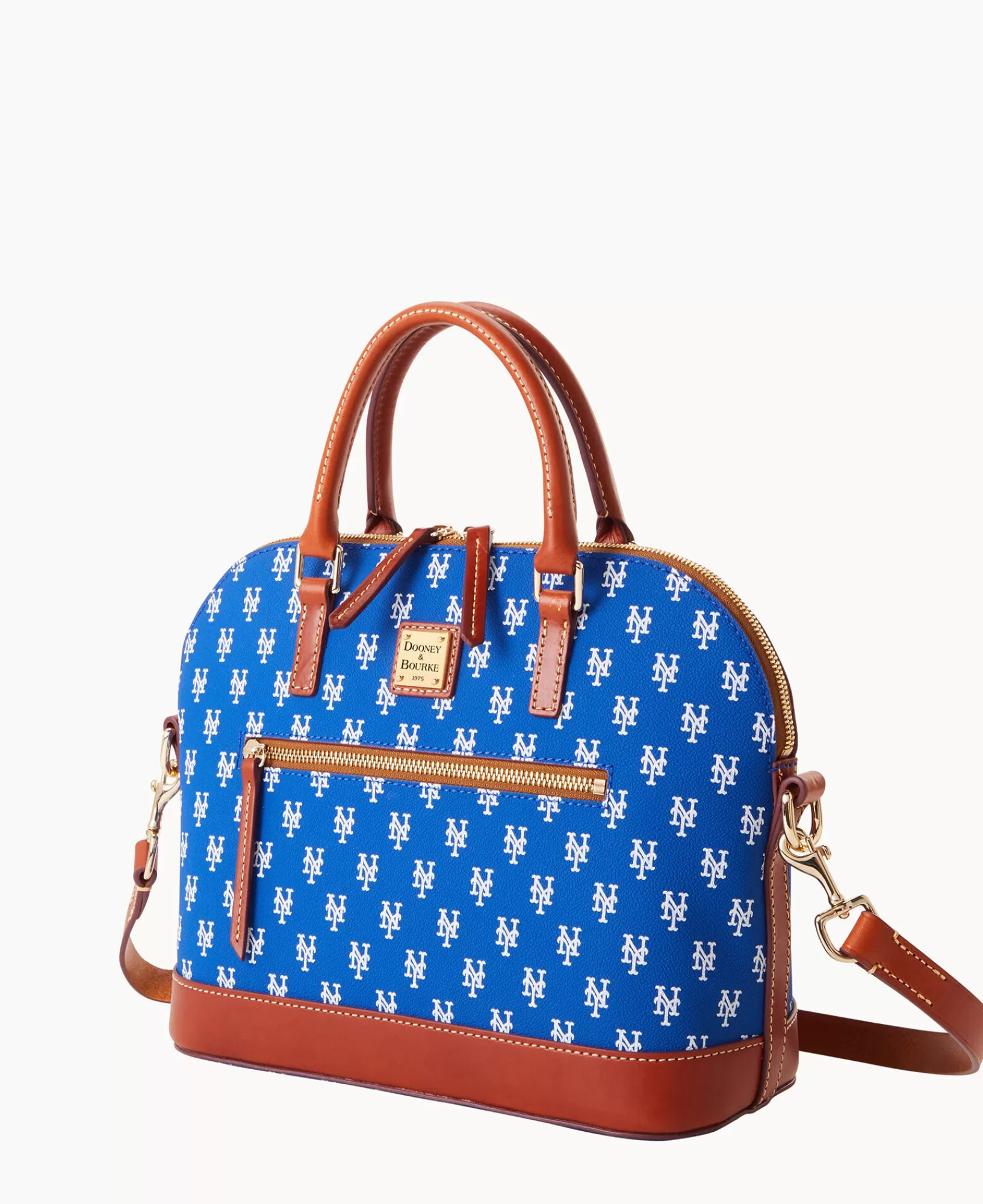 Shoulder Bags | Satchels>Dooney & Bourke MLB Mets Domed Zip Satchel Blue