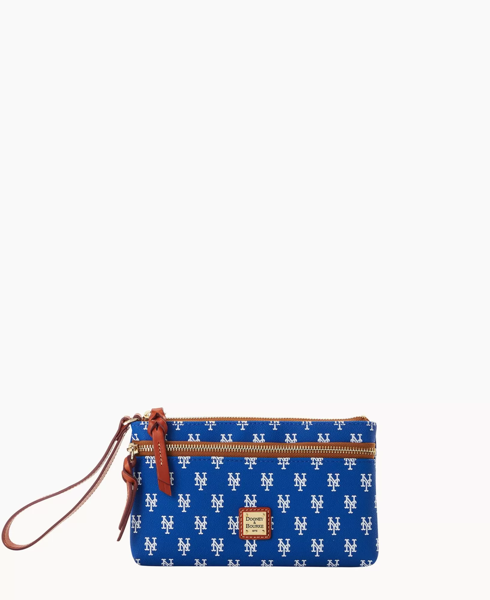 Wristlets | Wallets>Dooney & Bourke MLB Mets Double Zip Wristlet Blue