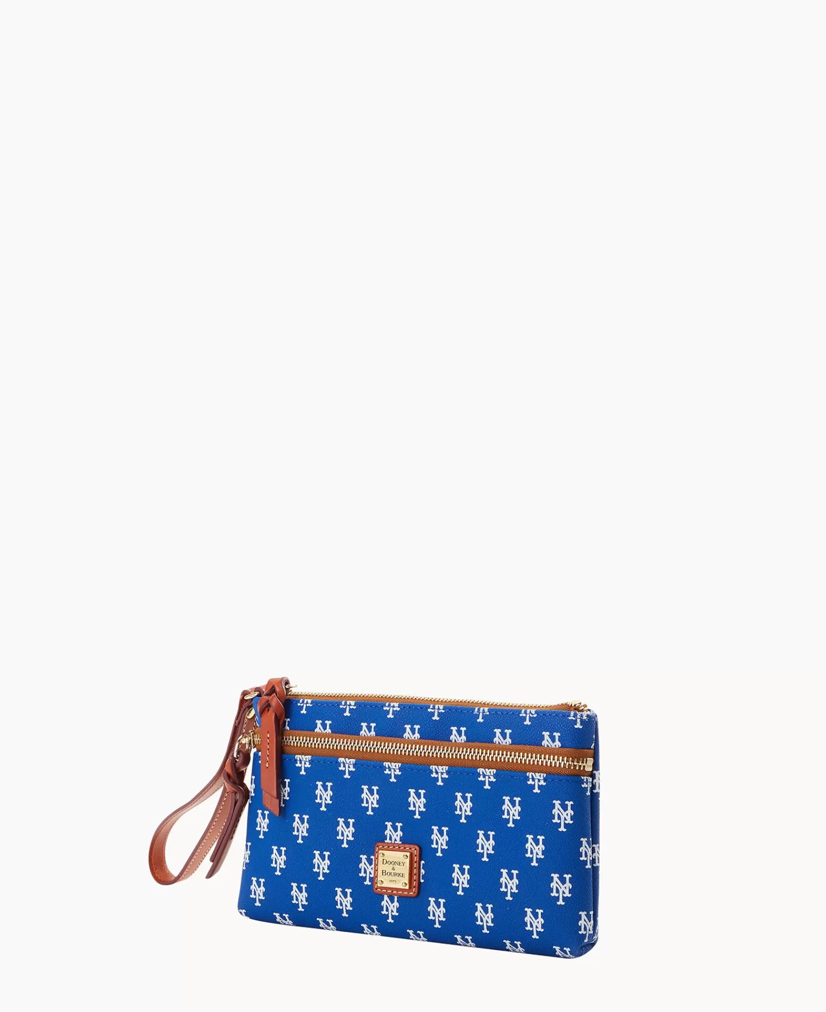 Wristlets | Wallets>Dooney & Bourke MLB Mets Double Zip Wristlet Blue