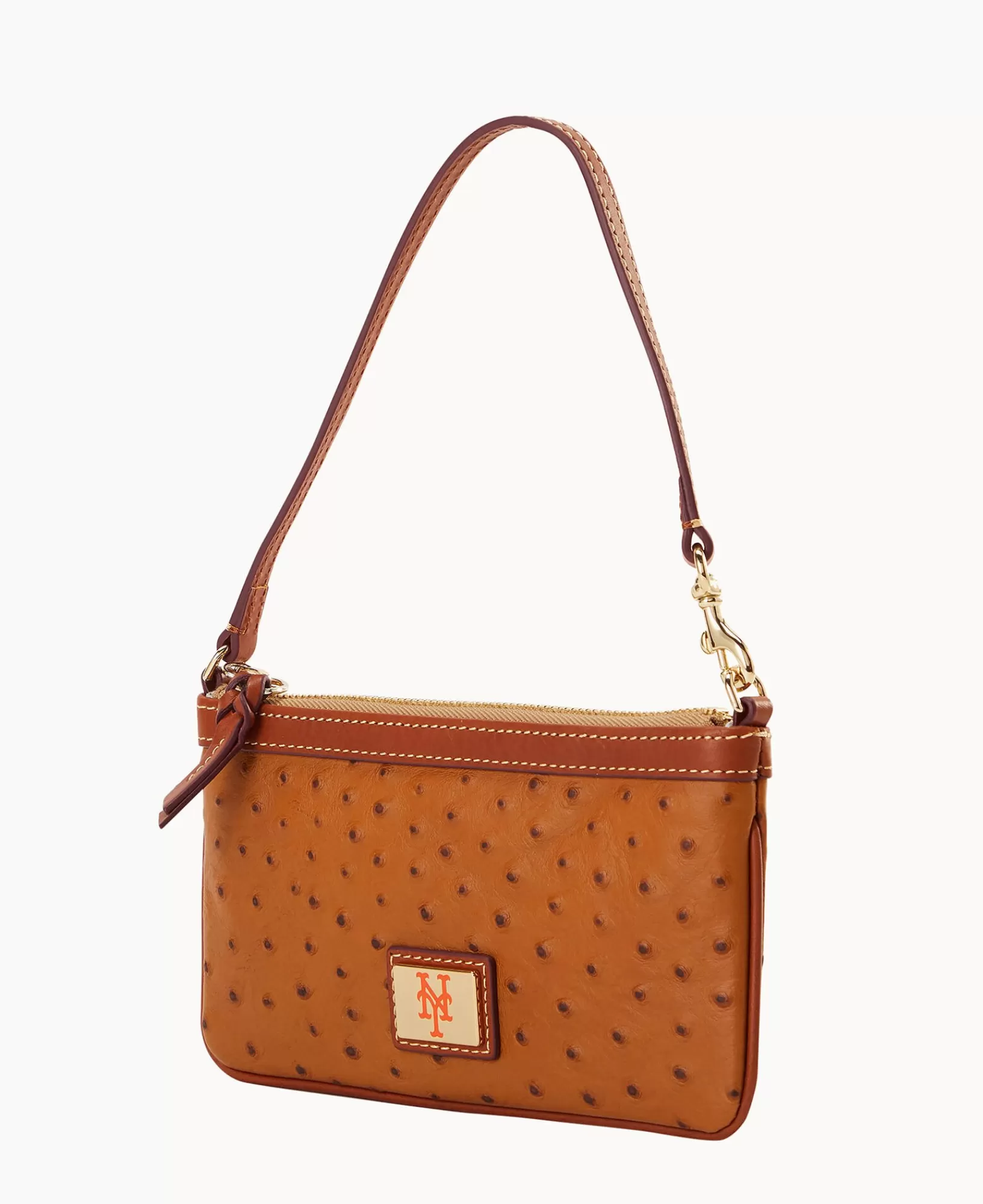 Wristlets | Wallets>Dooney & Bourke MLB Mets Large Slim Wristlet Caramel