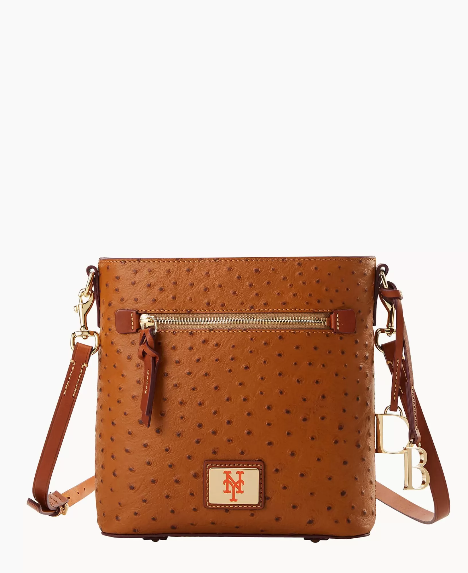 Shoulder Bags | Crossbodies>Dooney & Bourke MLB Mets Zip Crossbody Caramel