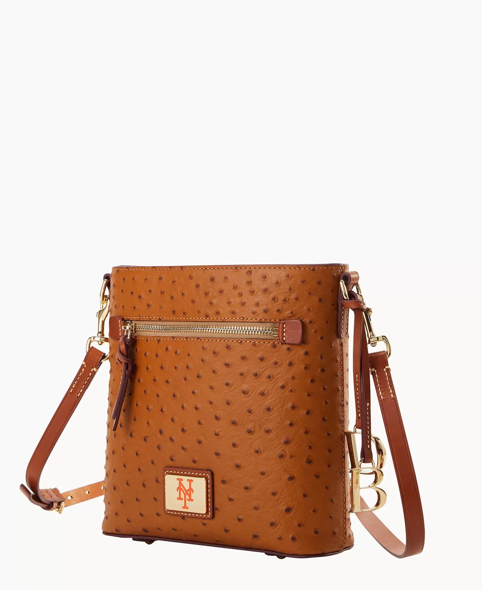 Shoulder Bags | Crossbodies>Dooney & Bourke MLB Mets Zip Crossbody Caramel