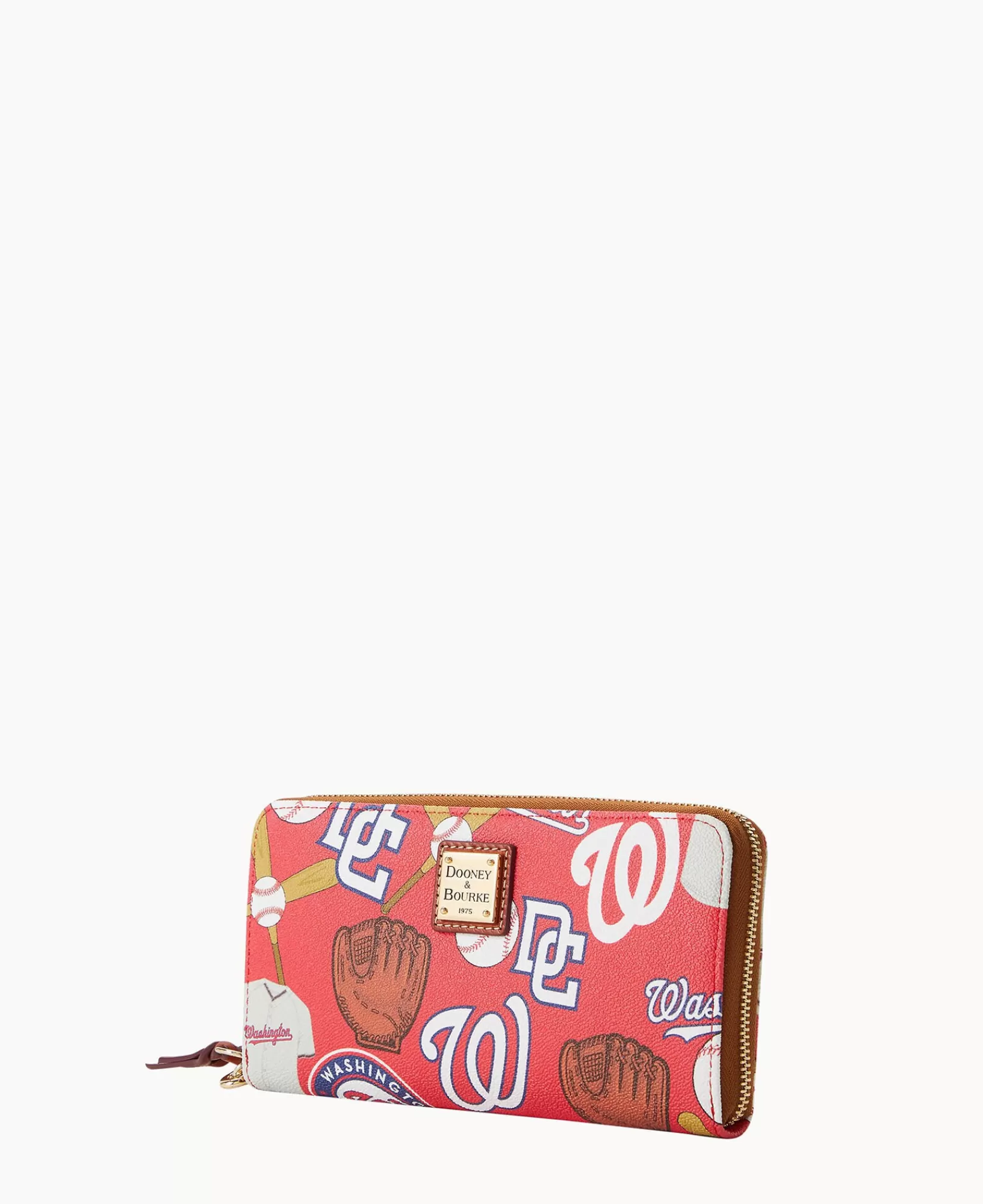 Wristlets | Wallets>Dooney & Bourke MLB Nationals Large Zip Around Wristlet Red