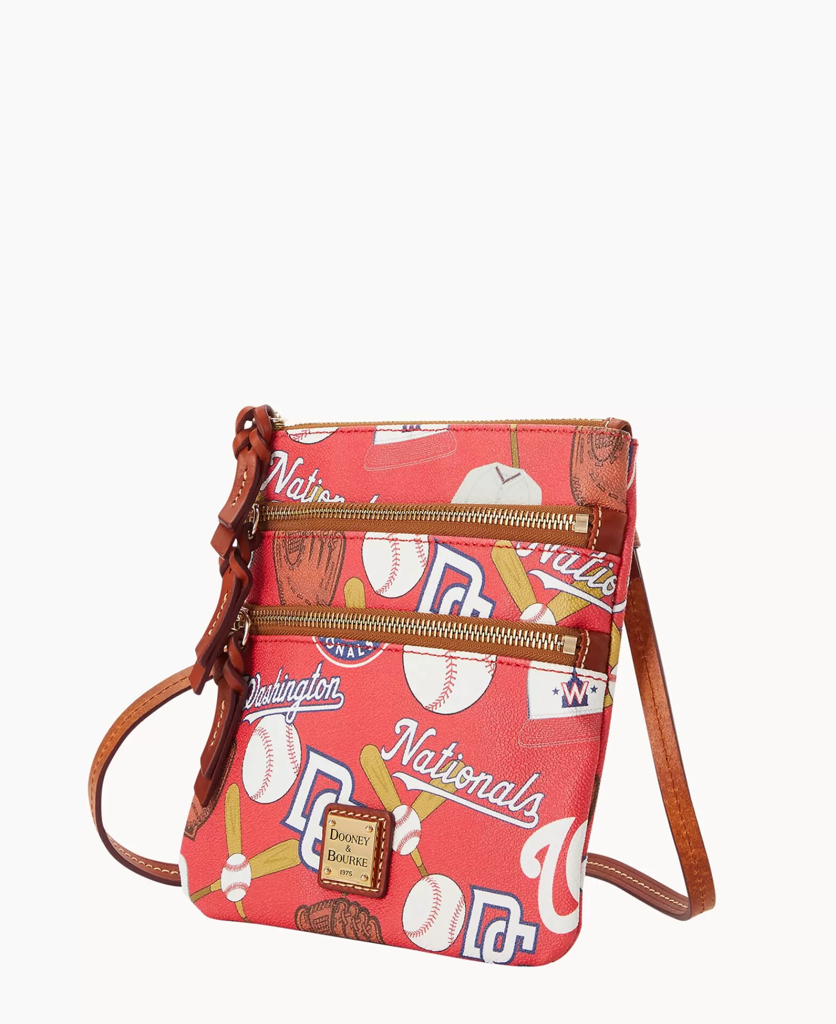 Shoulder Bags | Crossbodies>Dooney & Bourke MLB Nationals North South Triple Zip Crossbody Red