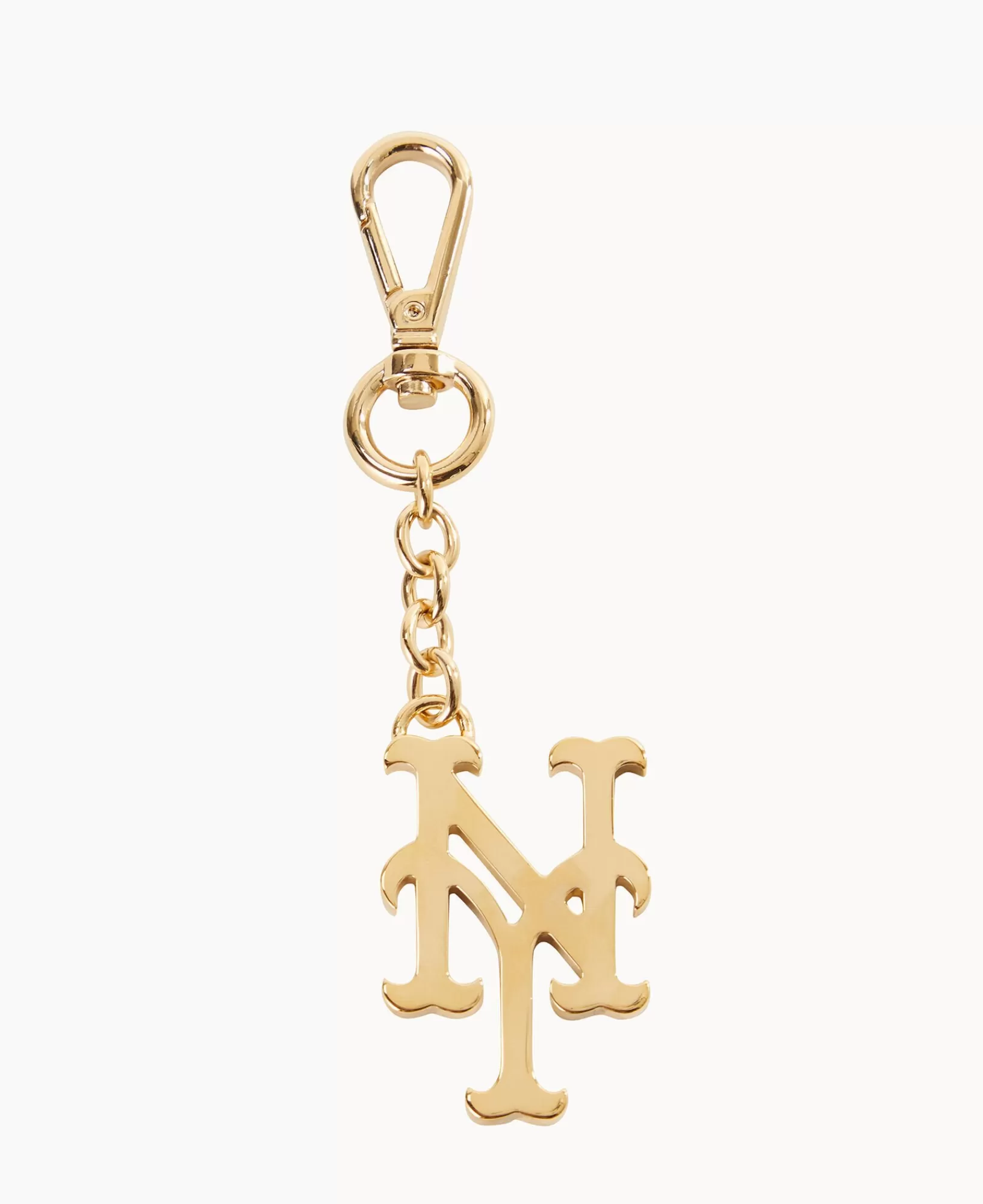 Key Keepers & Charms>Dooney & Bourke MLB New York Mets Pendant Key Chain Gold