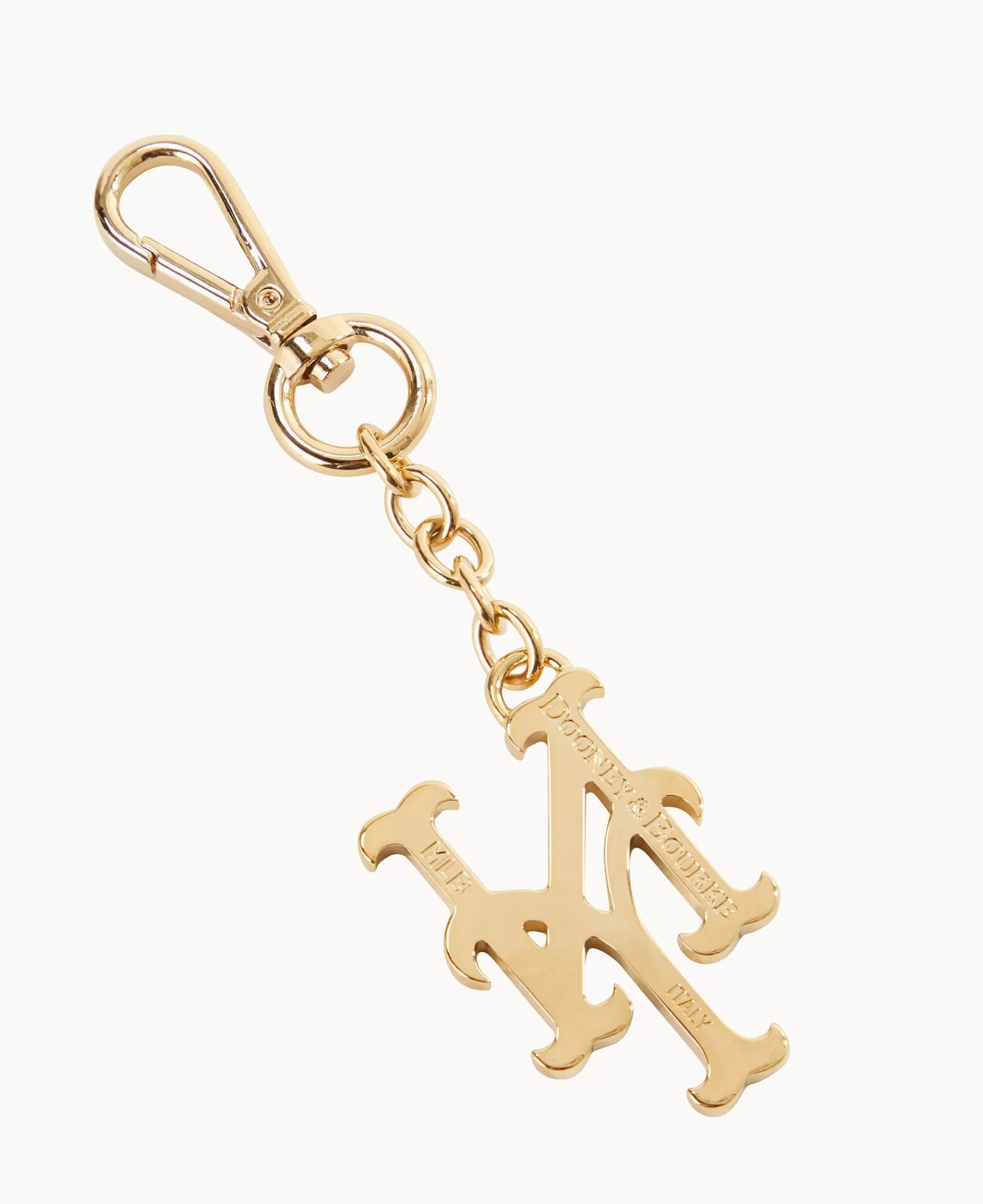 Key Keepers & Charms>Dooney & Bourke MLB New York Mets Pendant Key Chain Gold