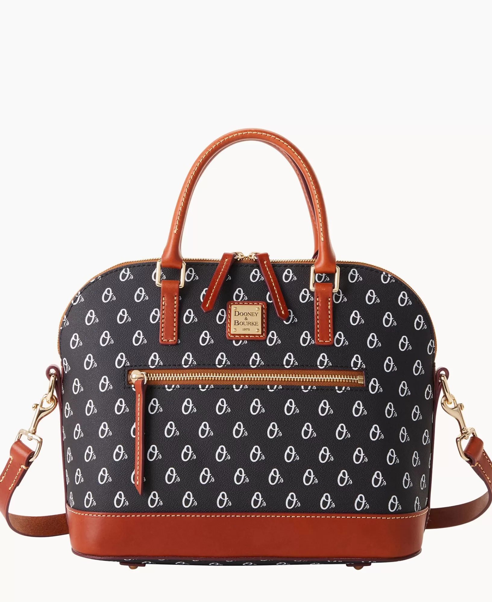 Shoulder Bags | Satchels>Dooney & Bourke MLB Orioles Domed Zip Satchel Black