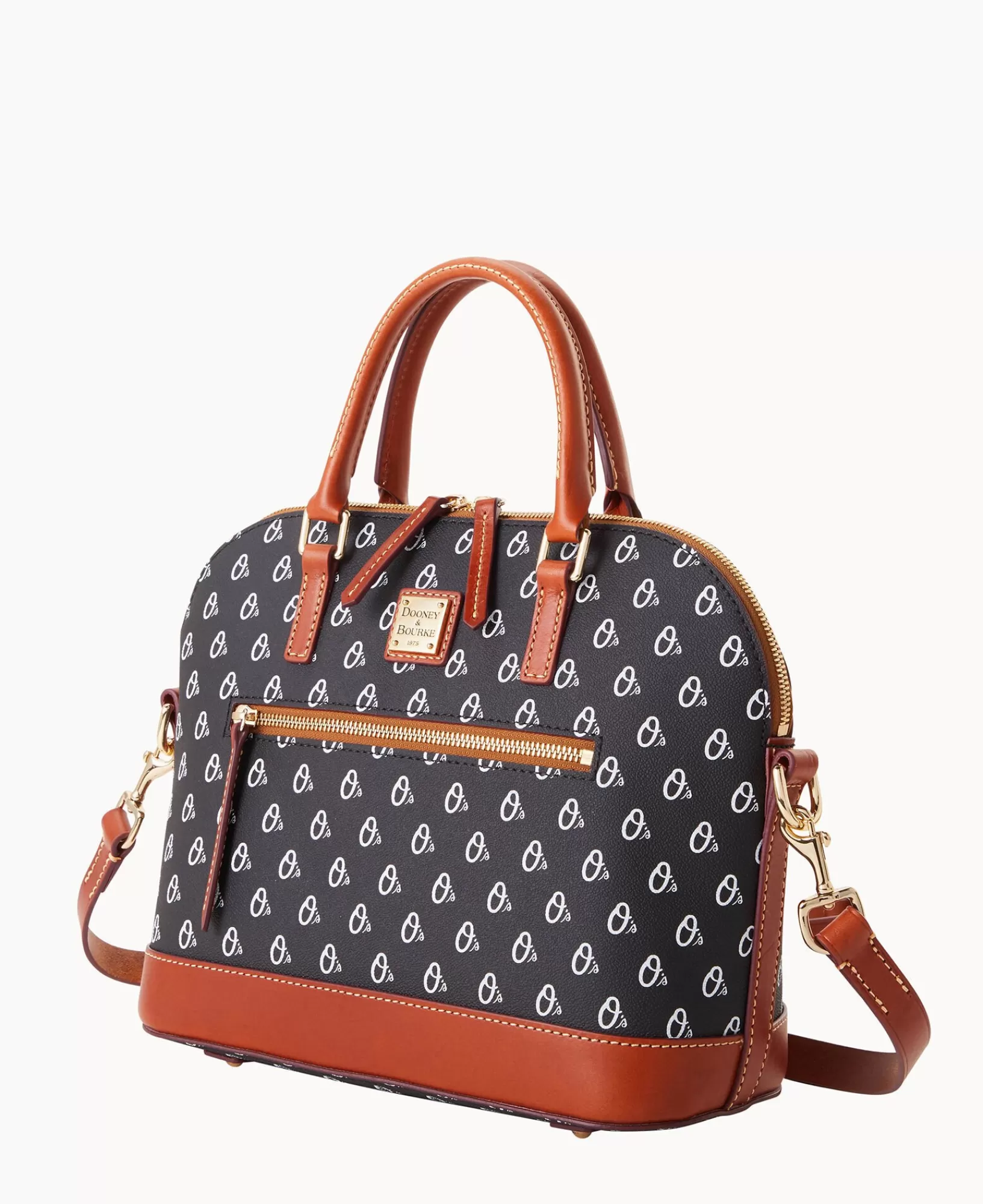 Shoulder Bags | Satchels>Dooney & Bourke MLB Orioles Domed Zip Satchel Black