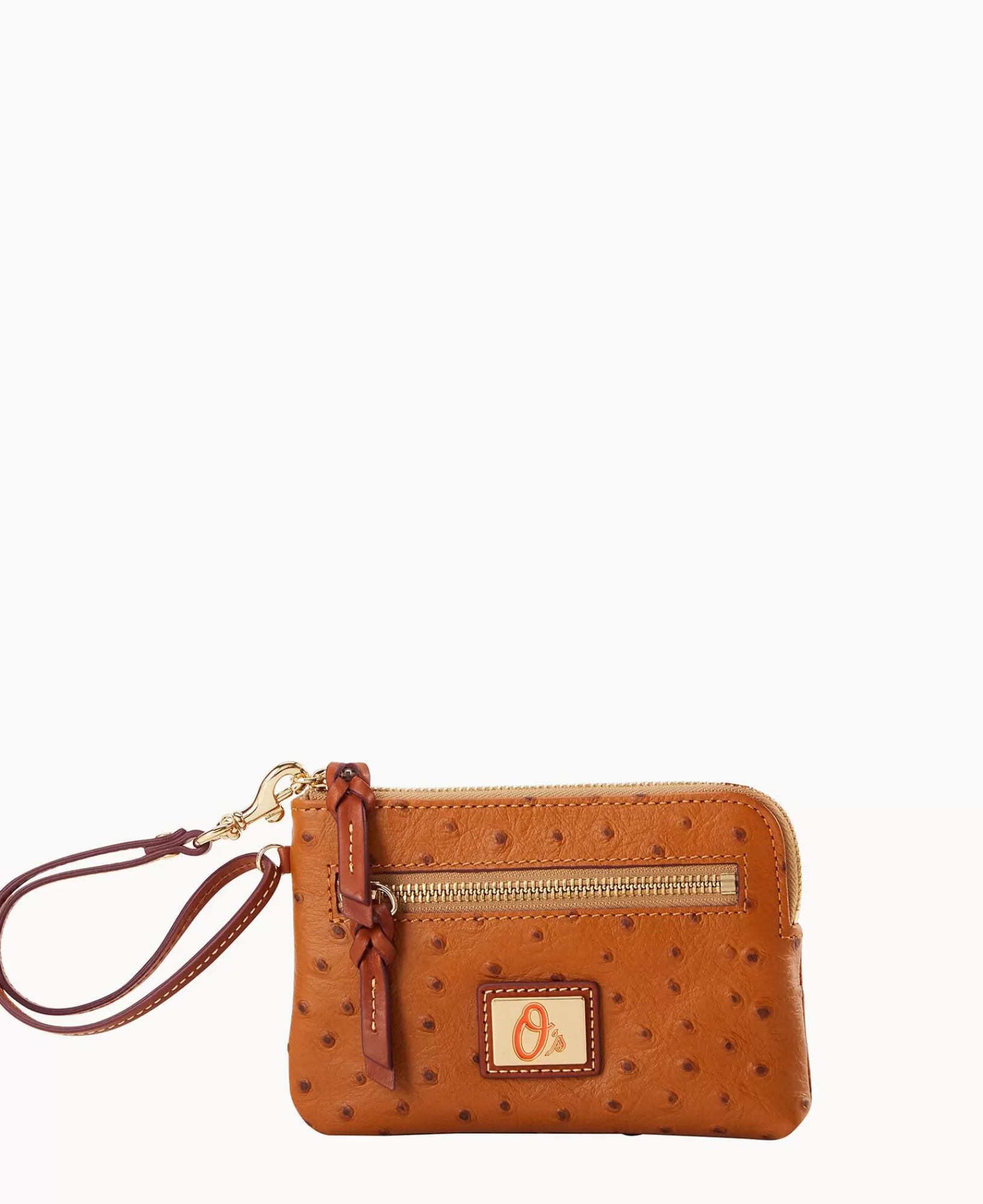 Wristlets | Wallets>Dooney & Bourke MLB Orioles Zip Around Wristlet Caramel