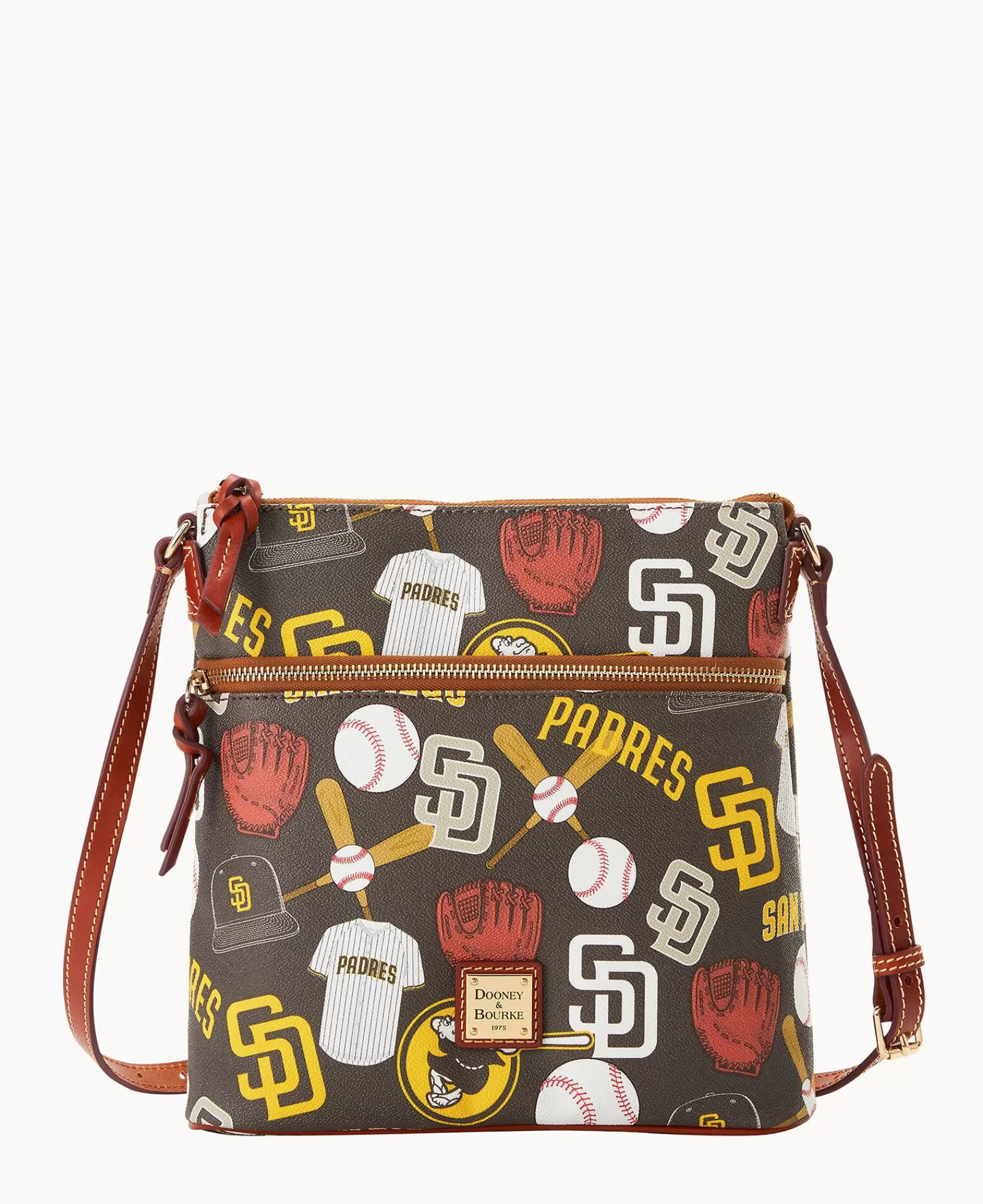 Shoulder Bags | Crossbodies>Dooney & Bourke MLB Padres Crossbody Brown