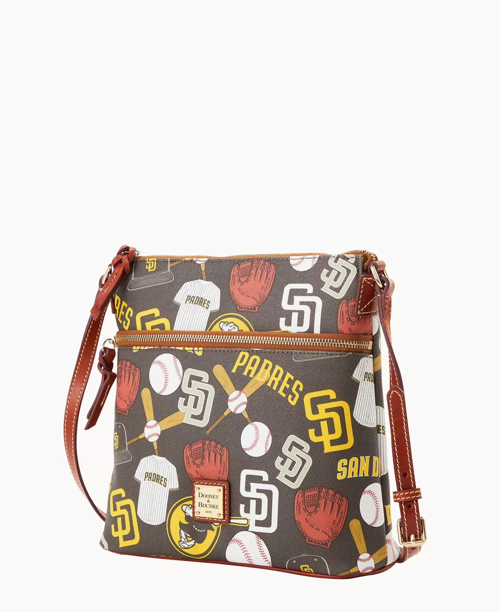 Shoulder Bags | Crossbodies>Dooney & Bourke MLB Padres Crossbody Brown