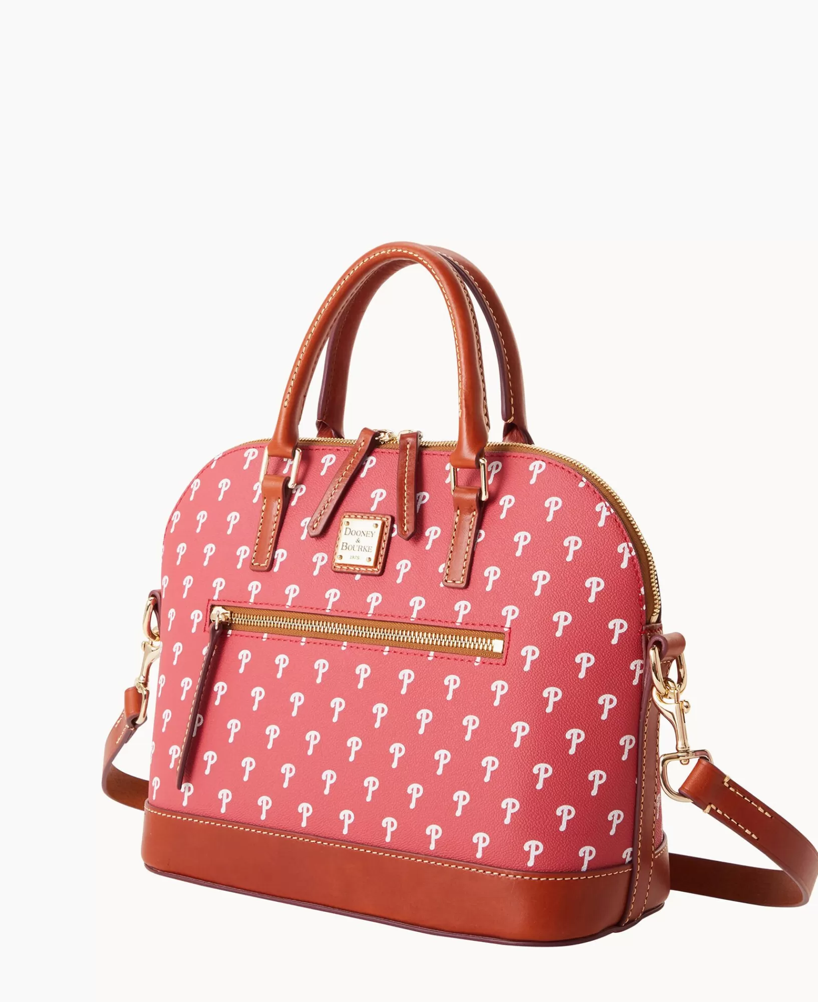 Shoulder Bags | Satchels>Dooney & Bourke MLB Phillies Domed Zip Satchel Red