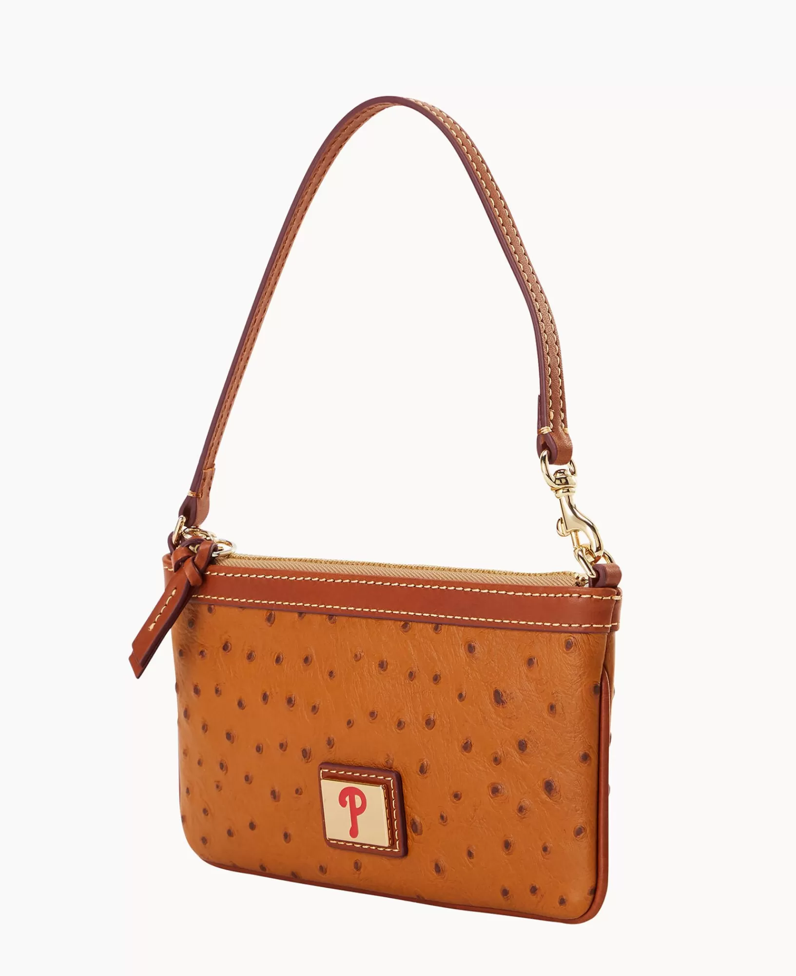 Wristlets | Wallets>Dooney & Bourke MLB Phillies Large Slim Wristlet Caramel