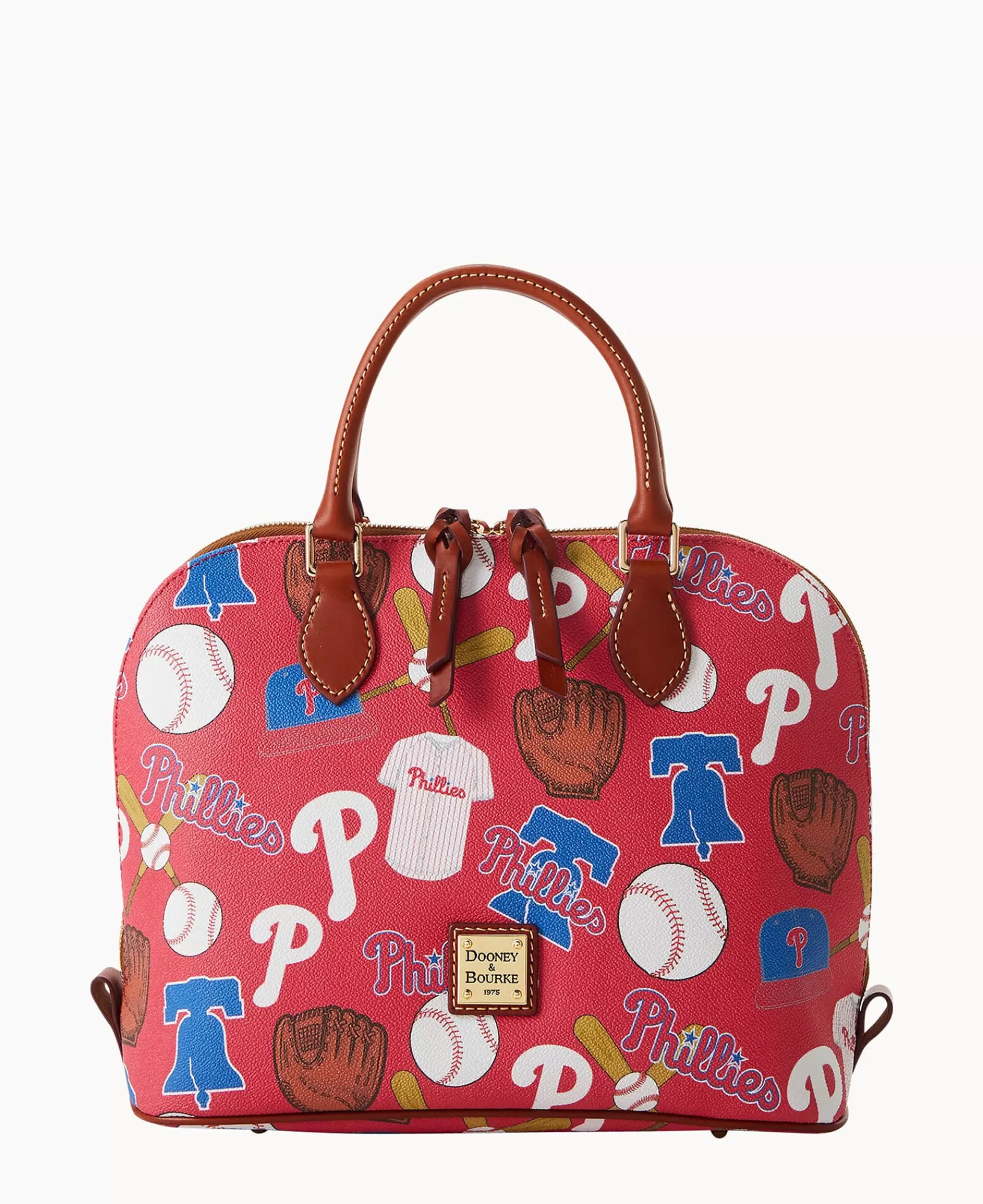 Shoulder Bags | Satchels>Dooney & Bourke MLB Phillies Zip Zip Satchel Red