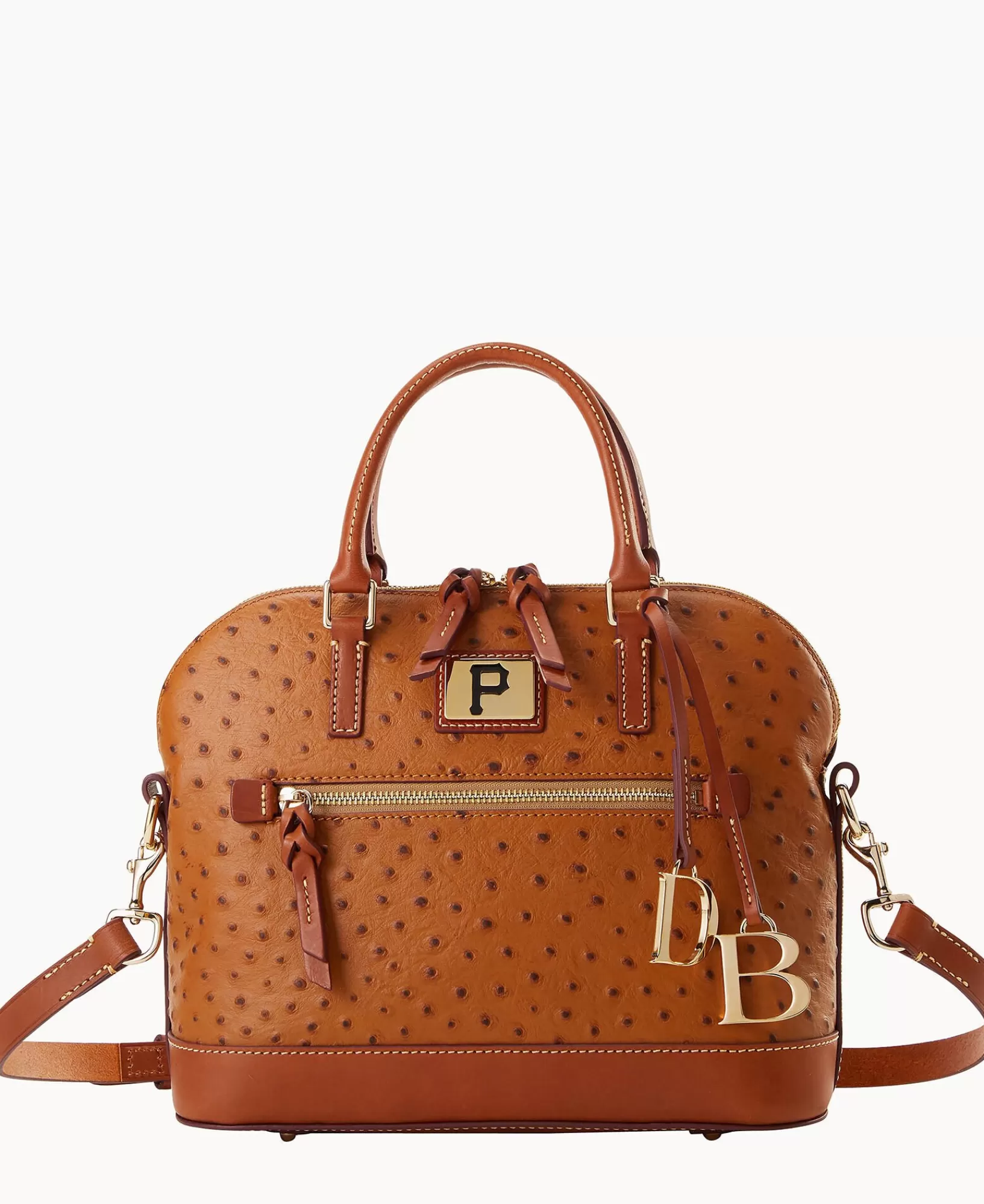 Shoulder Bags | Satchels>Dooney & Bourke MLB Pirates Domed Zip Satchel Caramel