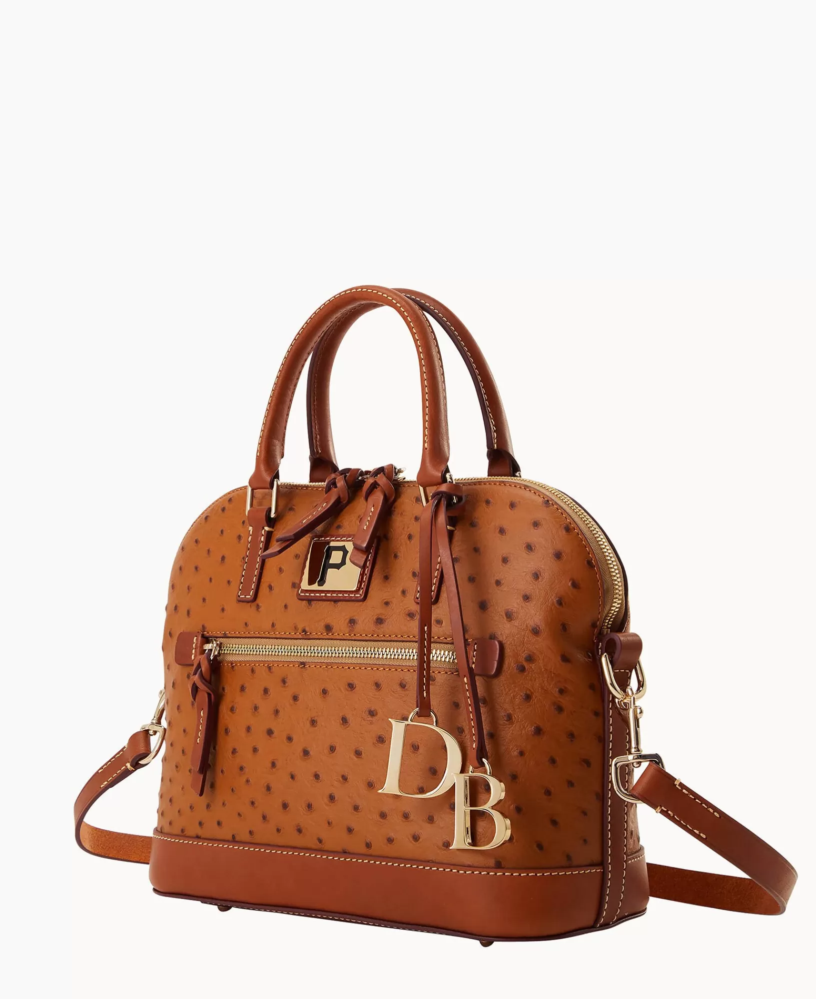 Shoulder Bags | Satchels>Dooney & Bourke MLB Pirates Domed Zip Satchel Caramel