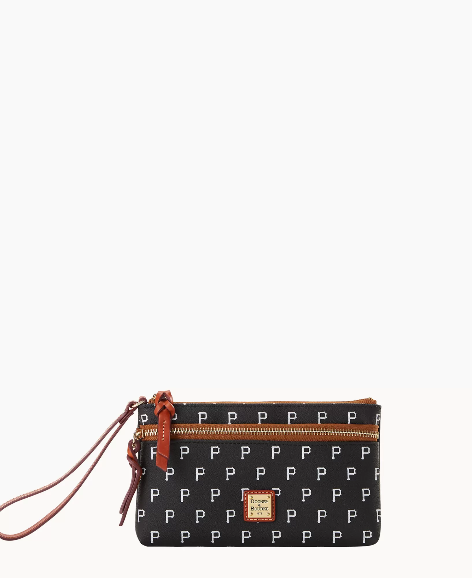 Wristlets | Wallets>Dooney & Bourke MLB Pirates Double Zip Wristlet Black