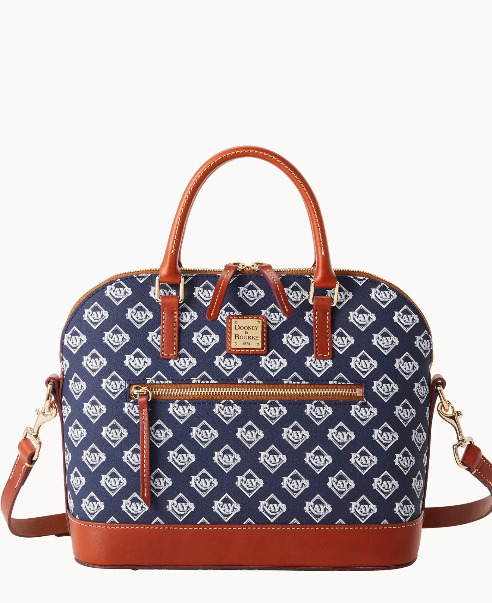 Shoulder Bags | Satchels>Dooney & Bourke MLB Rays Domed Zip Satchel Navy