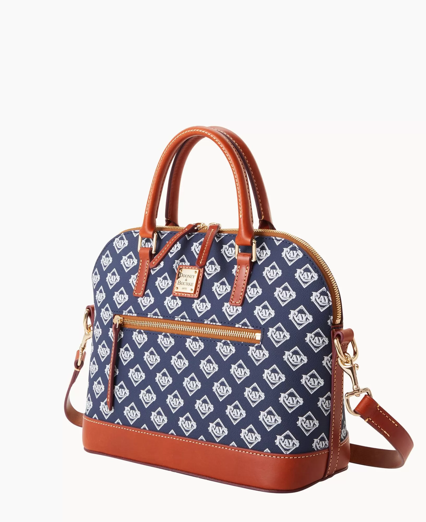 Shoulder Bags | Satchels>Dooney & Bourke MLB Rays Domed Zip Satchel Navy