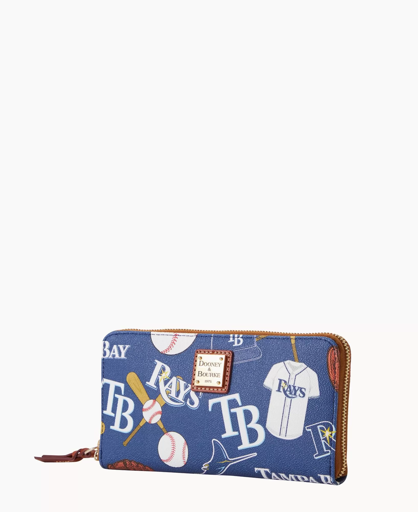 Wristlets | Wallets>Dooney & Bourke MLB Rays Large Zip Around Wristlet Navy