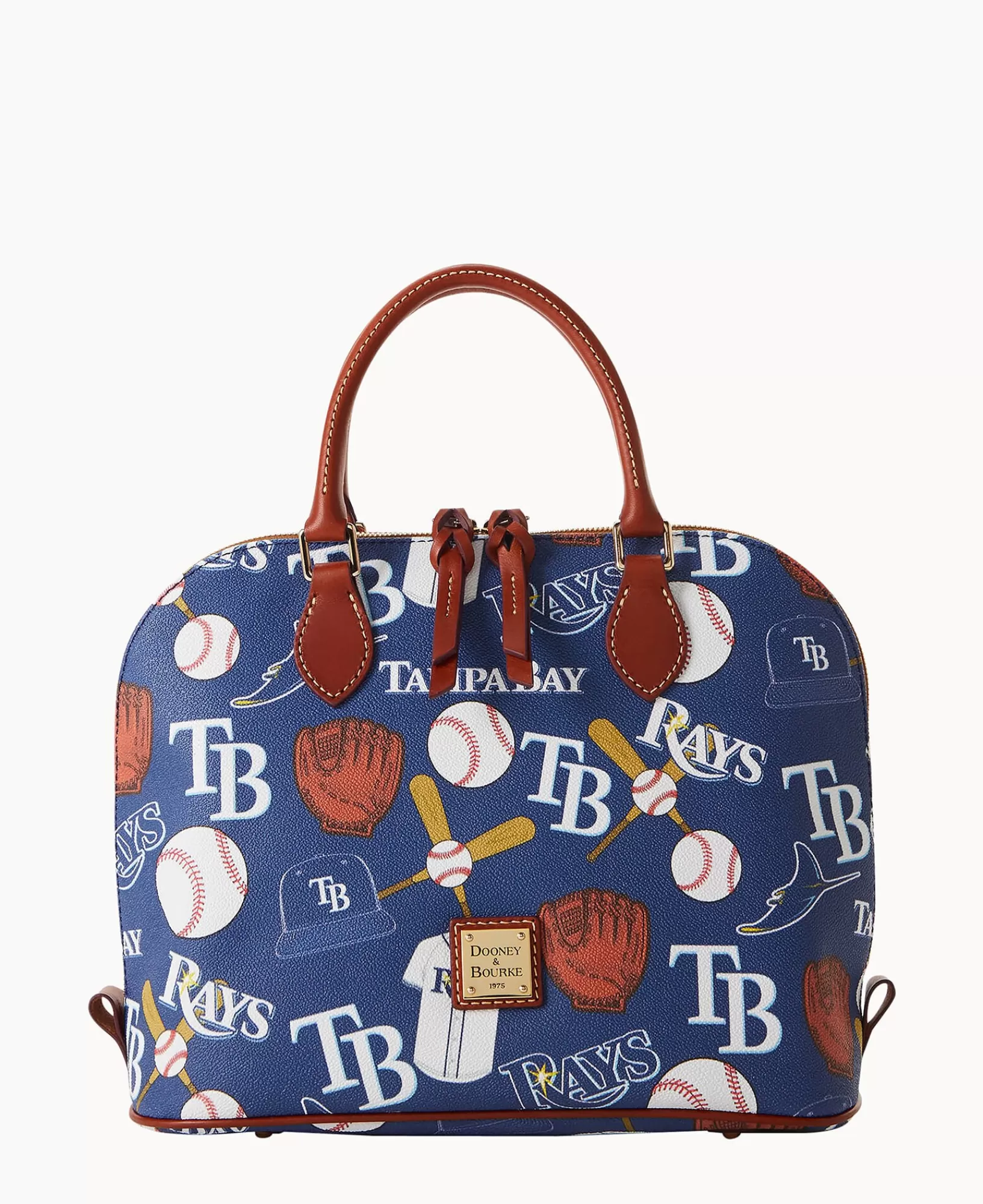 Shoulder Bags | Crossbodies>Dooney & Bourke MLB Rays Zip Zip Satchel Navy