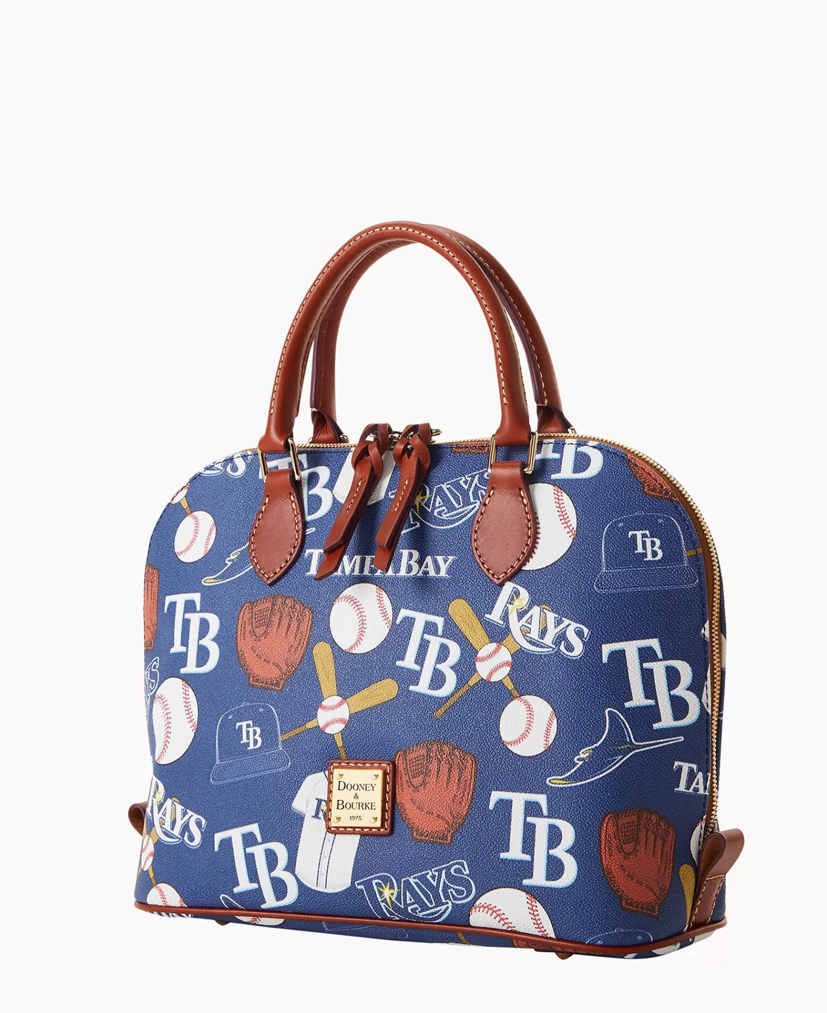 Shoulder Bags | Crossbodies>Dooney & Bourke MLB Rays Zip Zip Satchel Navy