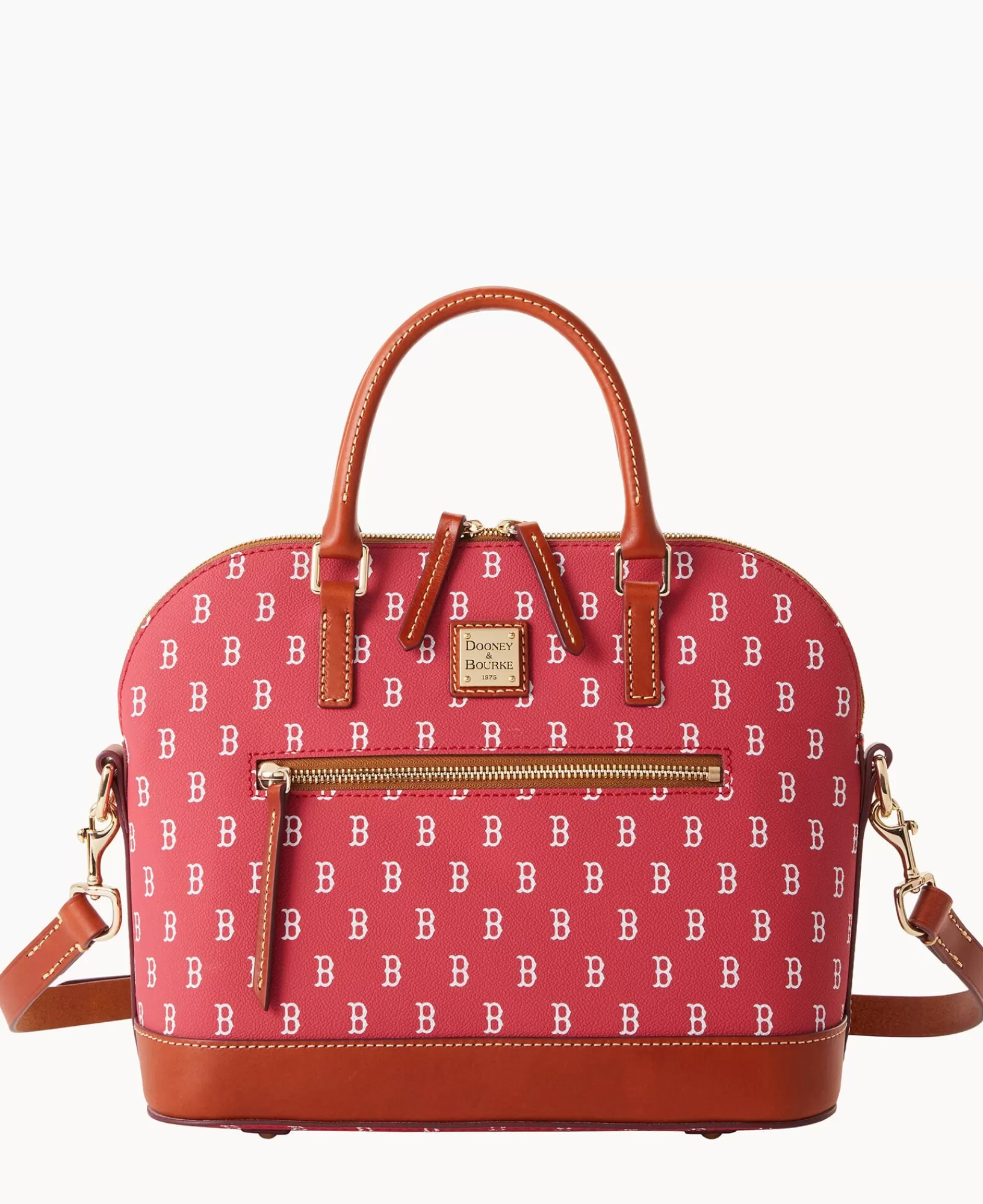 Shoulder Bags | Satchels>Dooney & Bourke MLB Sox Domed Zip Satchel Red