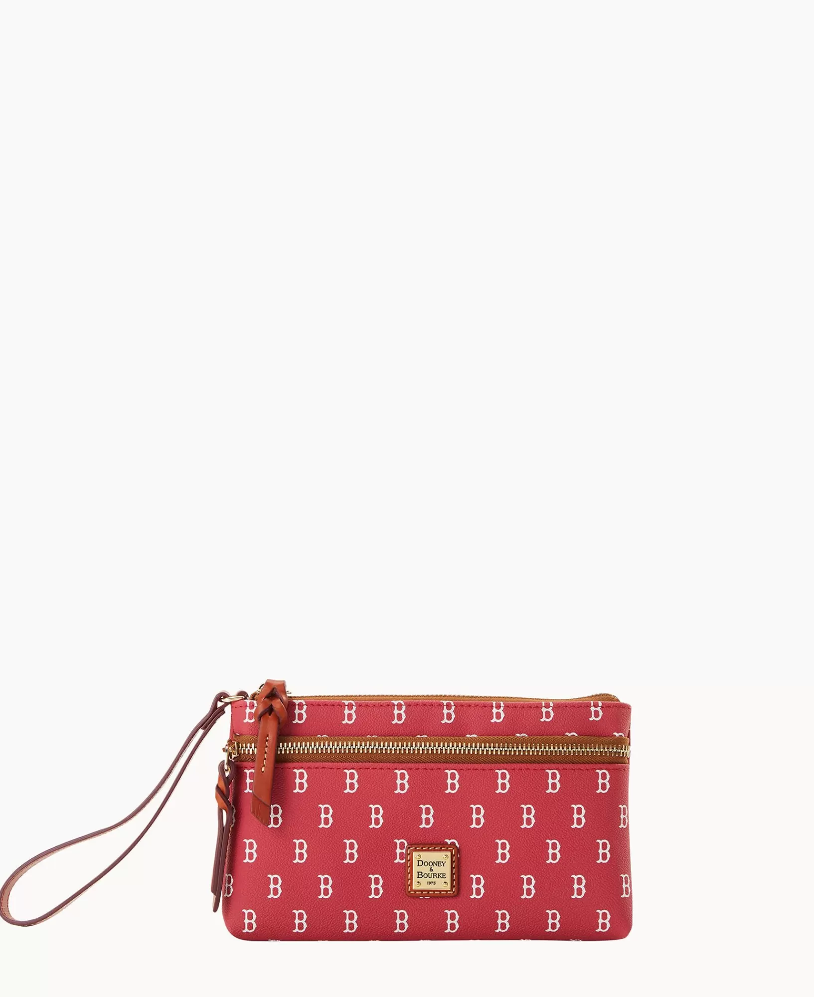 Wristlets | Wallets>Dooney & Bourke MLB Sox Double Zip Wristlet Red