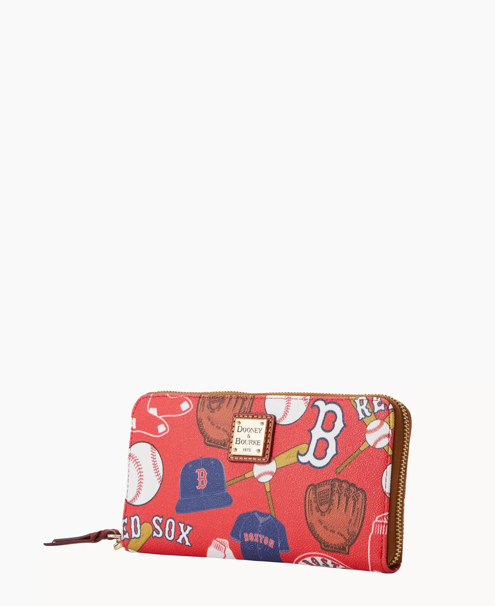 Wristlets | Wallets>Dooney & Bourke MLB Sox Large Zip Around Wristlet Red