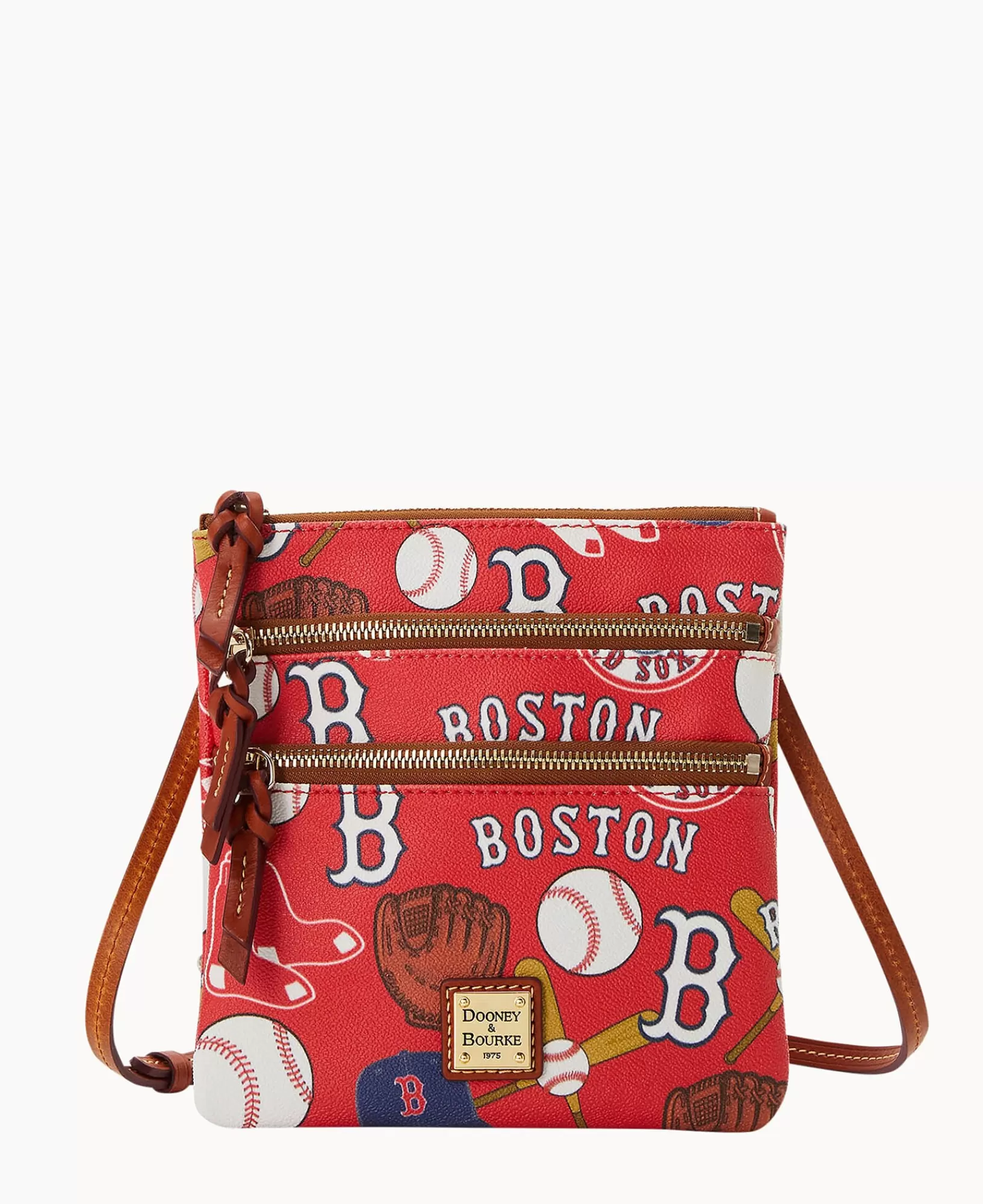 Shoulder Bags | Crossbodies>Dooney & Bourke MLB Sox North South Triple Zip Crossbody Red