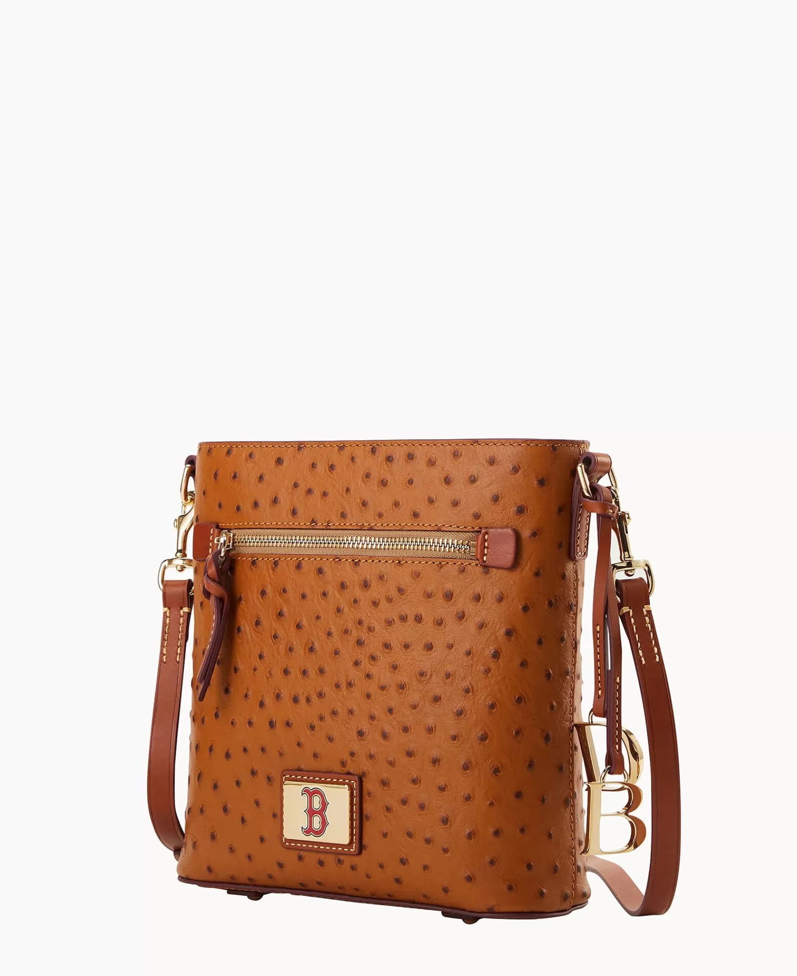 Shoulder Bags | Crossbodies>Dooney & Bourke MLB Red Sox Zip Crossbody Caramel