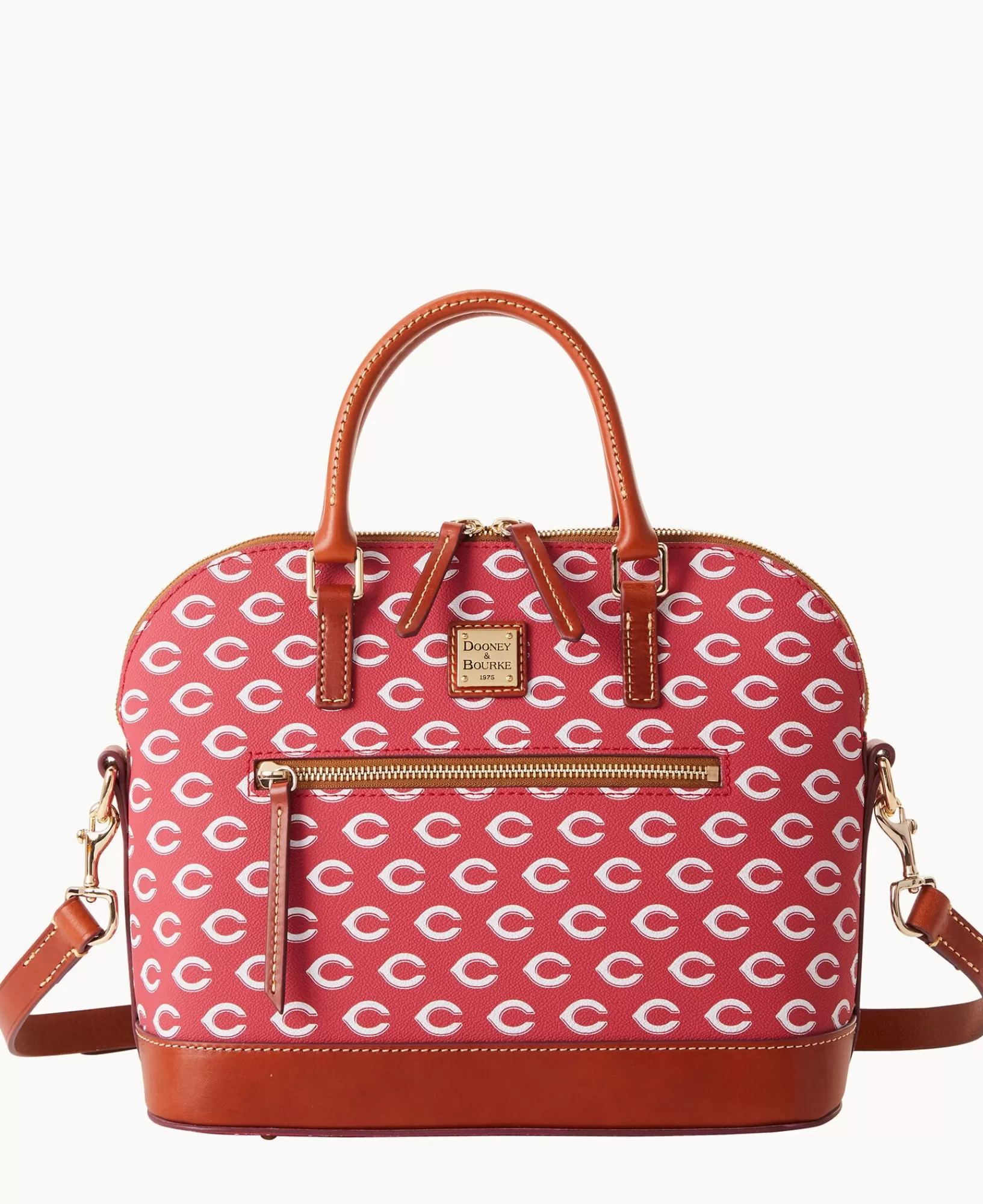 Shoulder Bags | Satchels>Dooney & Bourke MLB s Domed Zip Satchel Red