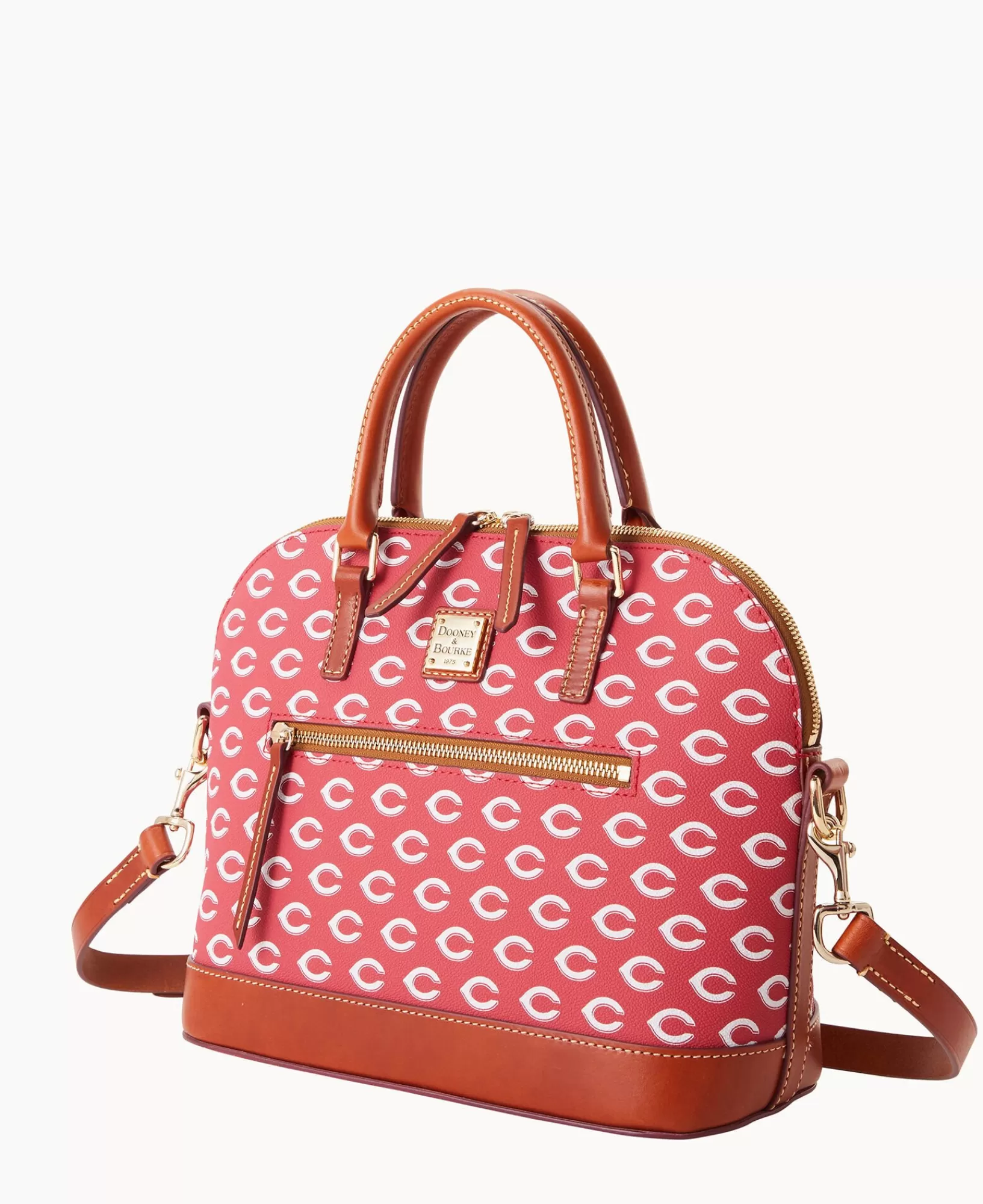 Shoulder Bags | Satchels>Dooney & Bourke MLB s Domed Zip Satchel Red