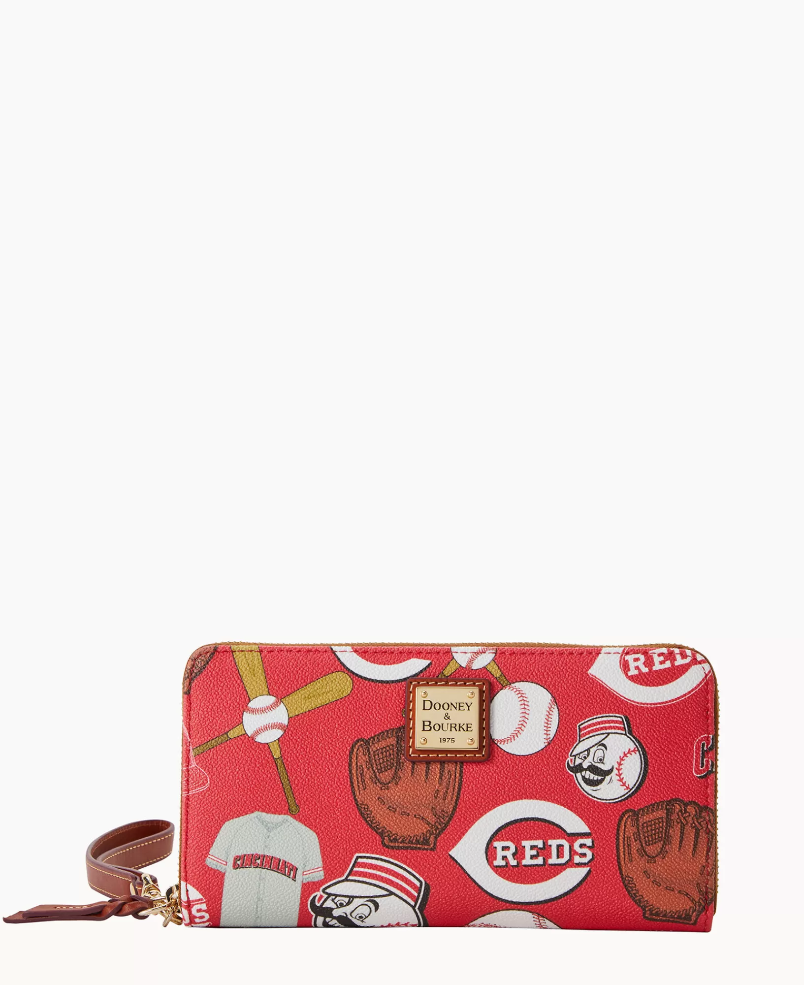 Wristlets | Wallets>Dooney & Bourke MLB s Large Zip Around Wristlet Red