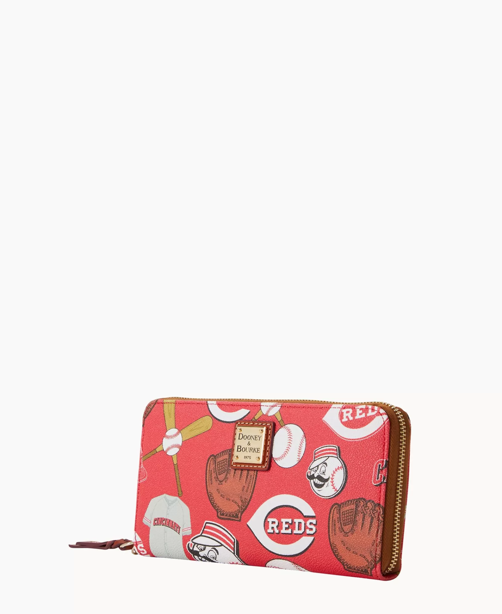 Wristlets | Wallets>Dooney & Bourke MLB s Large Zip Around Wristlet Red