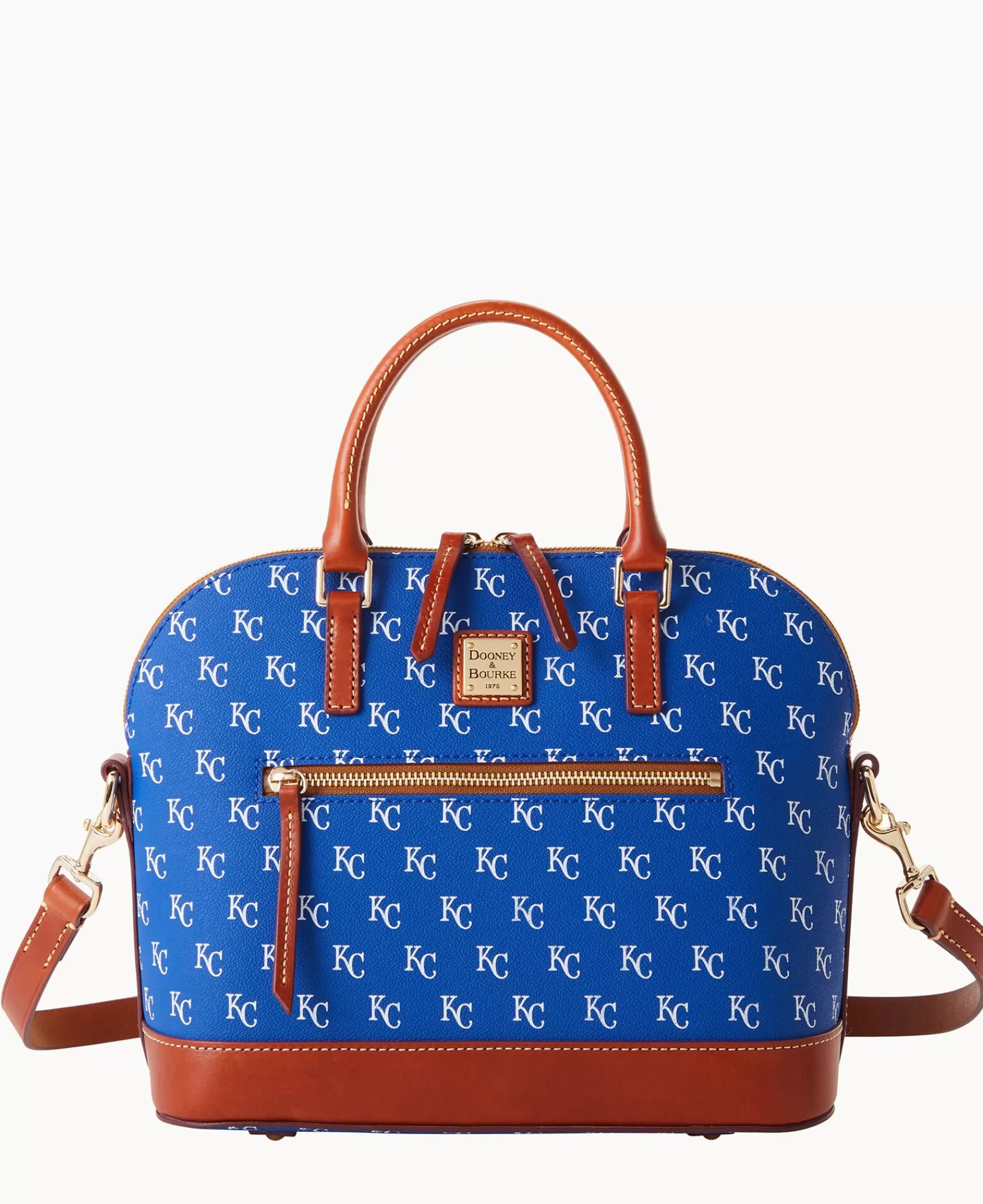 Shoulder Bags | Satchels>Dooney & Bourke MLB Royals Domed Zip Satchel Blue