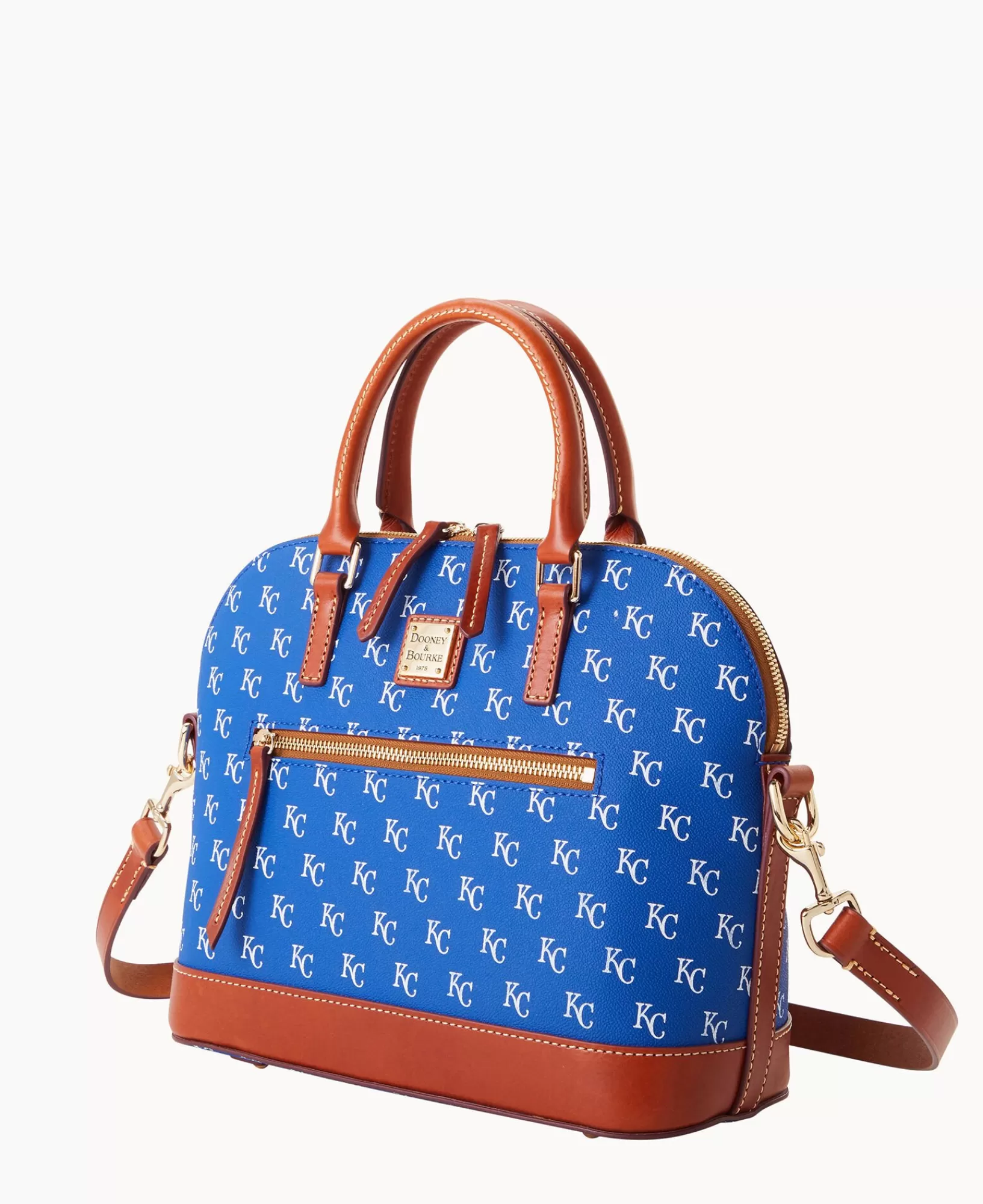 Shoulder Bags | Satchels>Dooney & Bourke MLB Royals Domed Zip Satchel Blue