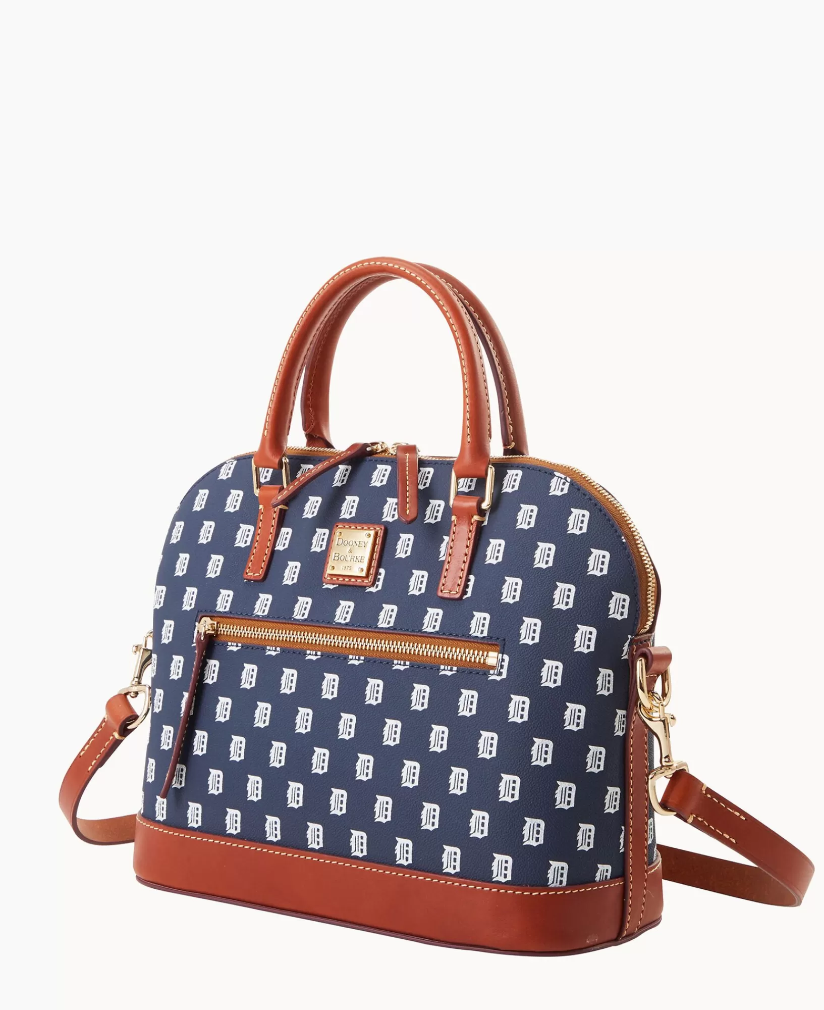 Shoulder Bags | Satchels>Dooney & Bourke MLB Tigers Domed Zip Satchel Navy