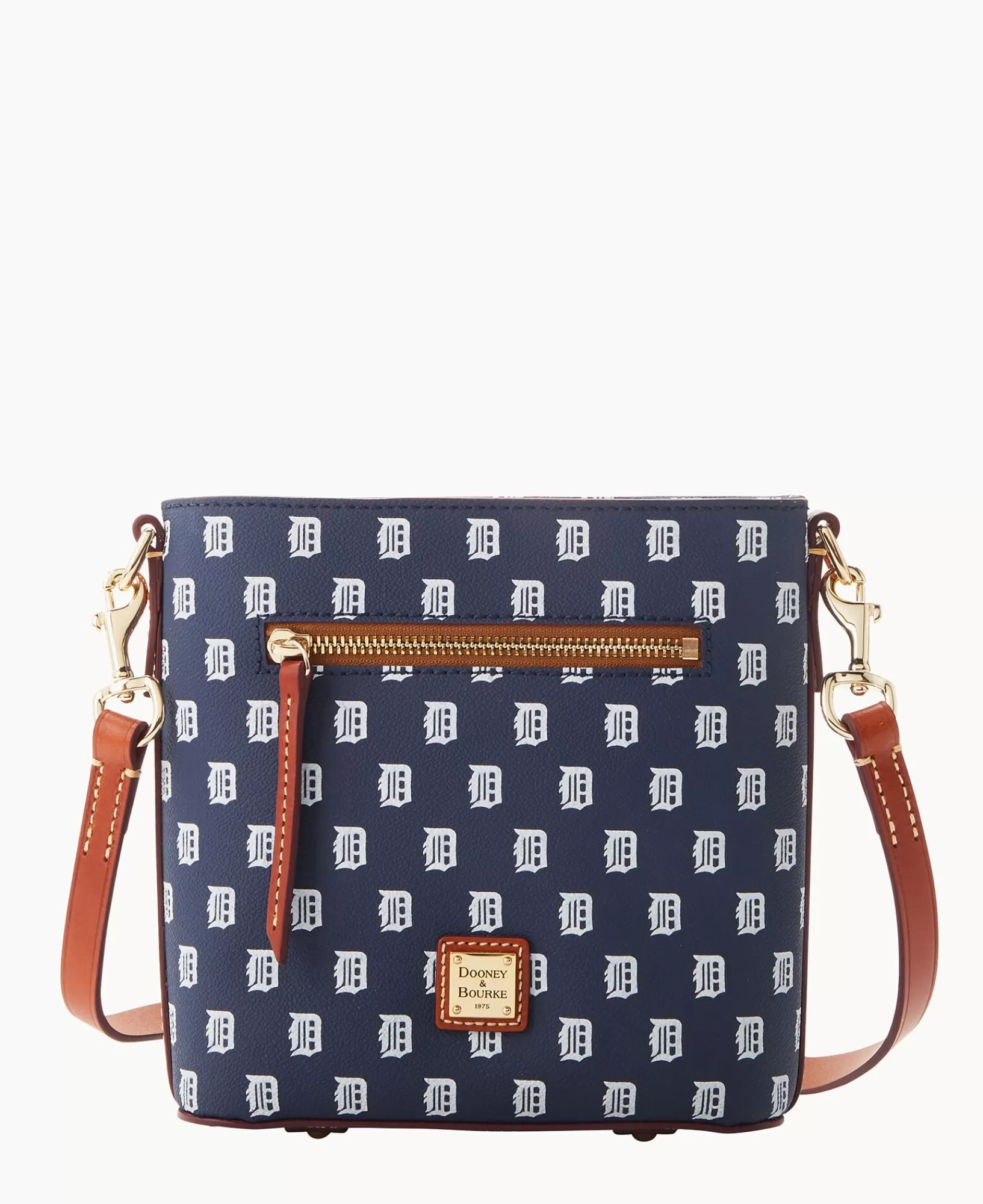 Shoulder Bags | Crossbodies>Dooney & Bourke MLB Tigers Small Zip Crossbody Navy