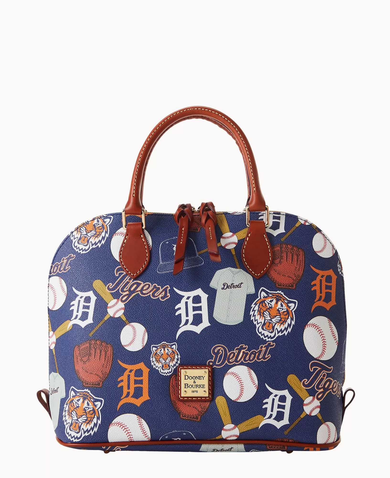 Shoulder Bags | Crossbodies>Dooney & Bourke MLB Tigers Zip Zip Satchel Navy