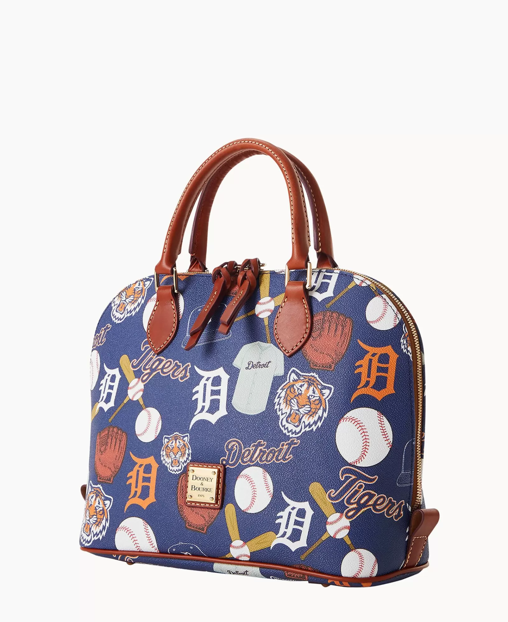 Shoulder Bags | Crossbodies>Dooney & Bourke MLB Tigers Zip Zip Satchel Navy