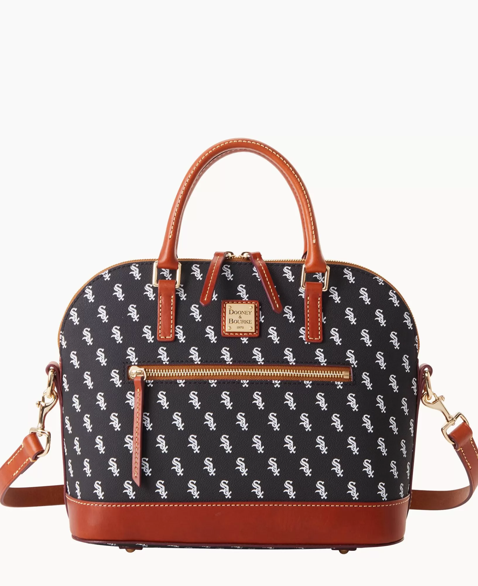 Shoulder Bags | Satchels>Dooney & Bourke MLB White Sox Domed Zip Satchel Black