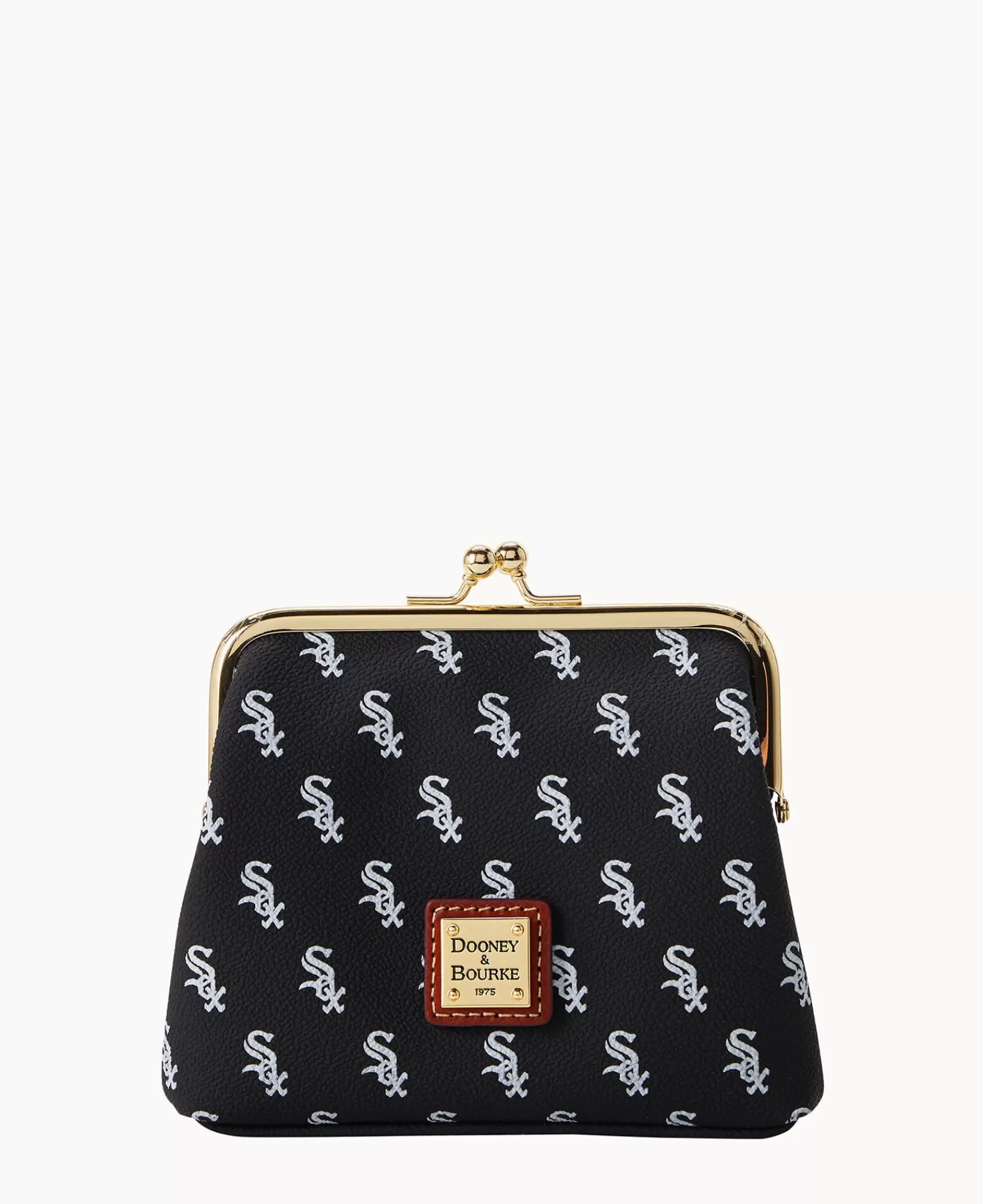 Clutches | Wallets>Dooney & Bourke MLB White Sox Large Framed Purse Black