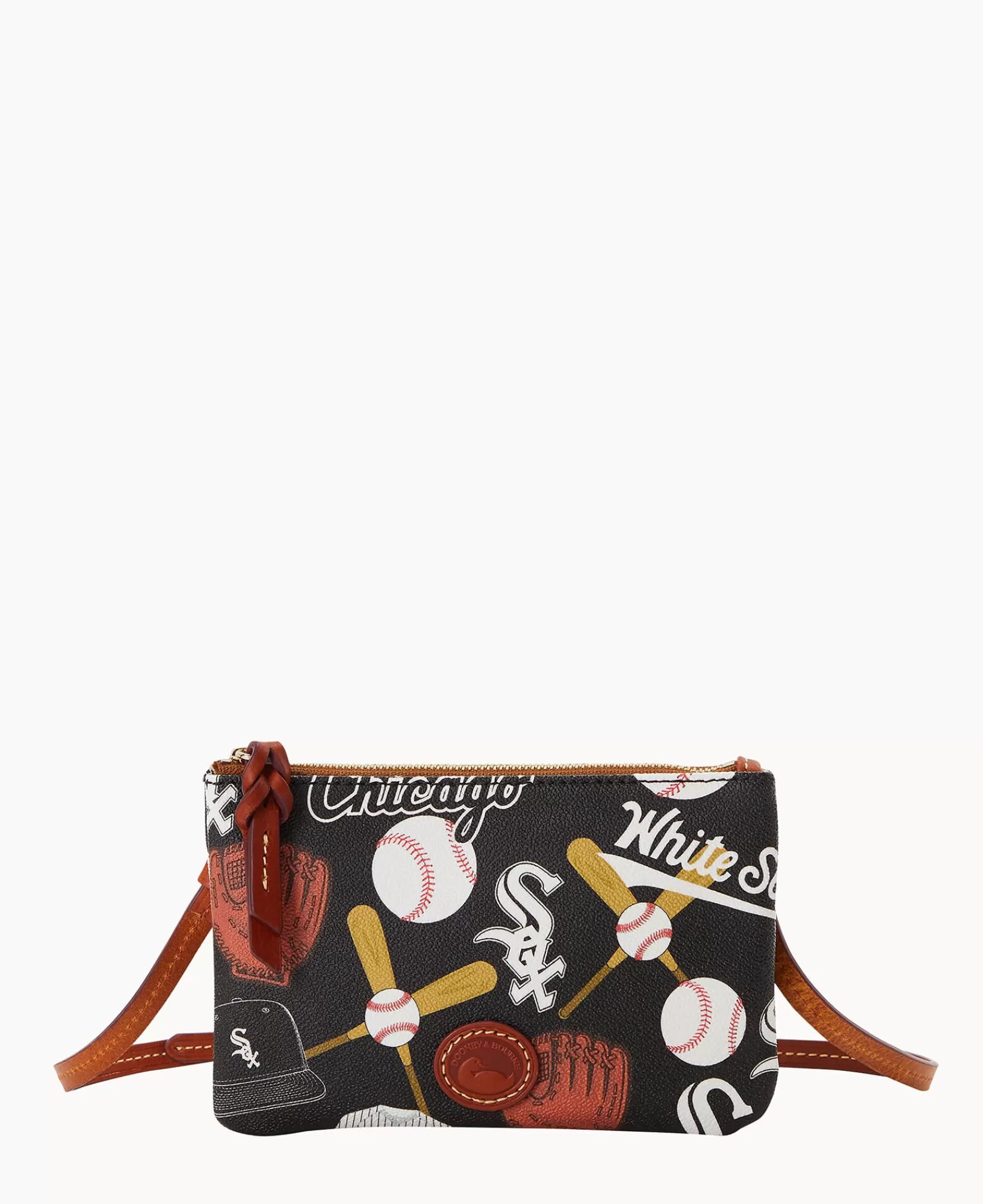 Shoulder Bags | Crossbodies>Dooney & Bourke MLB White Sox Top Zip Crossbody Black