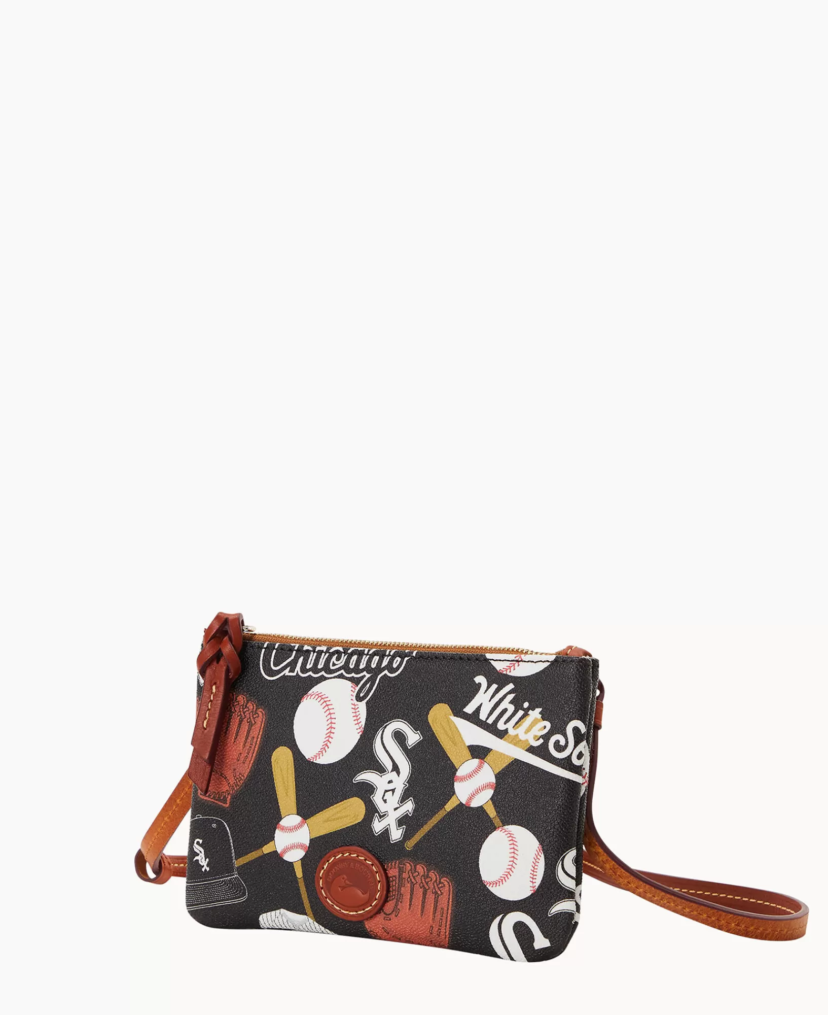 Shoulder Bags | Crossbodies>Dooney & Bourke MLB White Sox Top Zip Crossbody Black