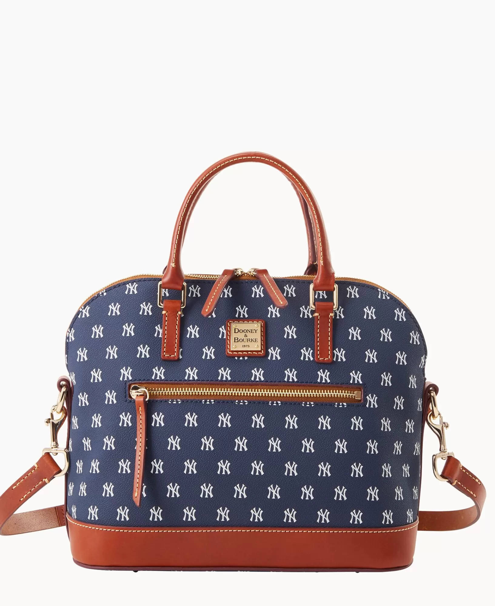 Shoulder Bags | Satchels>Dooney & Bourke MLB Yankees Domed Zip Satchel Navy